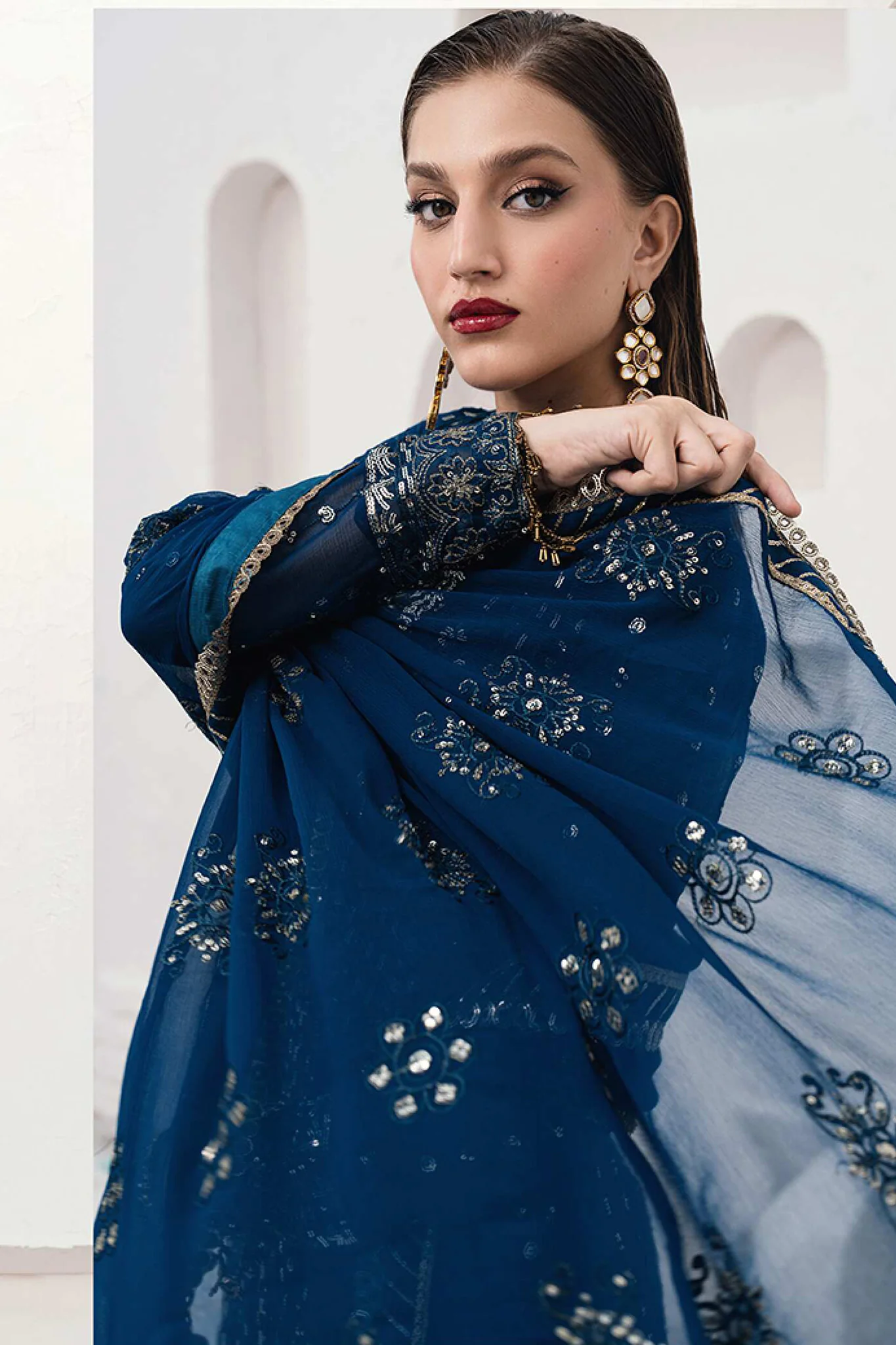 Savoir By Sahane Unstitched 3 Piece Luxury Formals Suit-D-04-Ashen - Image 2
