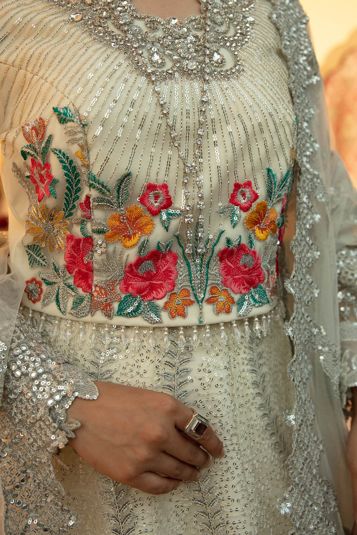 Imrozia Serene Unstitched 3 Piece Bridal Formals Suit-SB-13 Mehram - Image 4