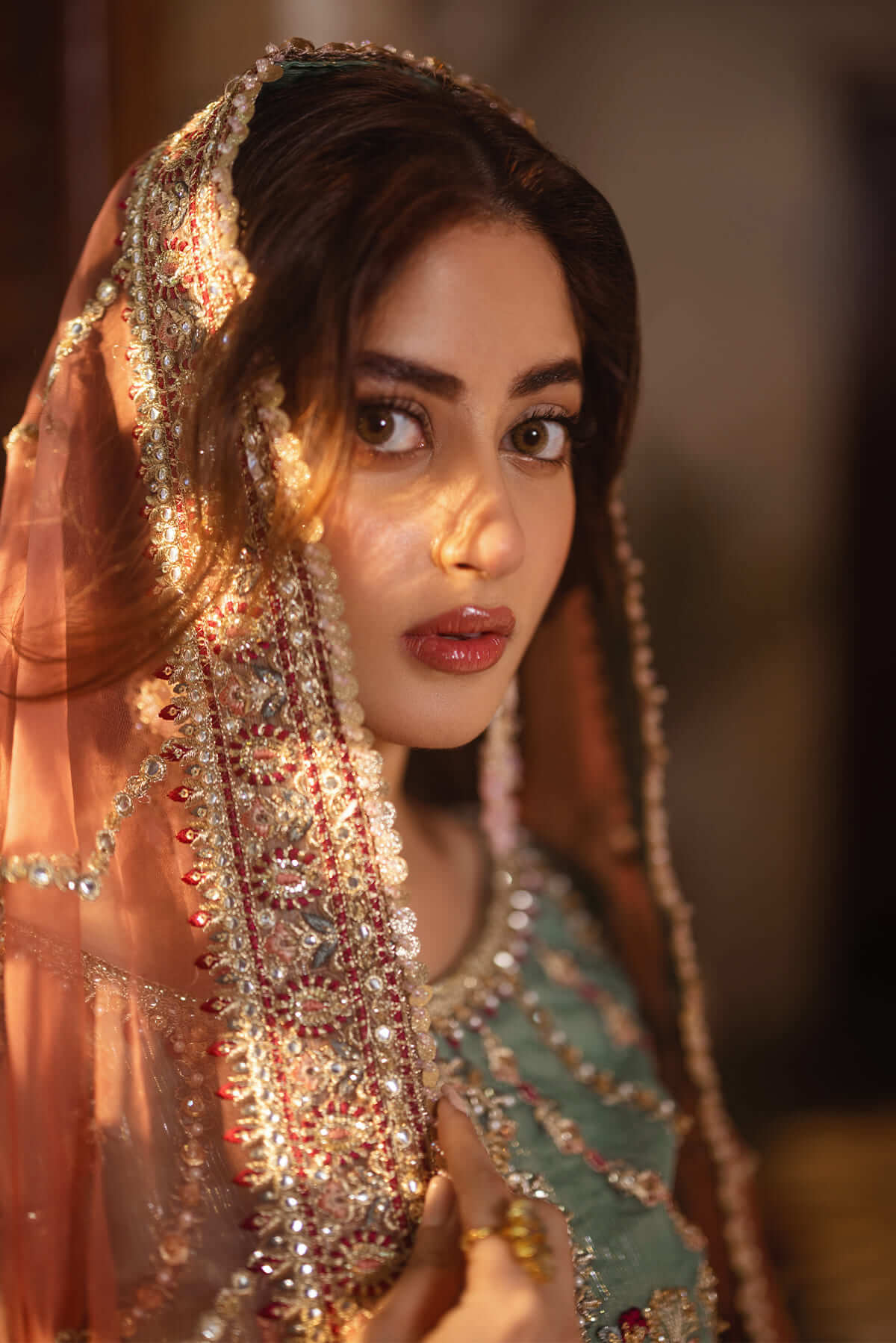 Sajal By Serene Unstitched 3 Piece Bridal Suit-SB-26 Raqs - Image 4