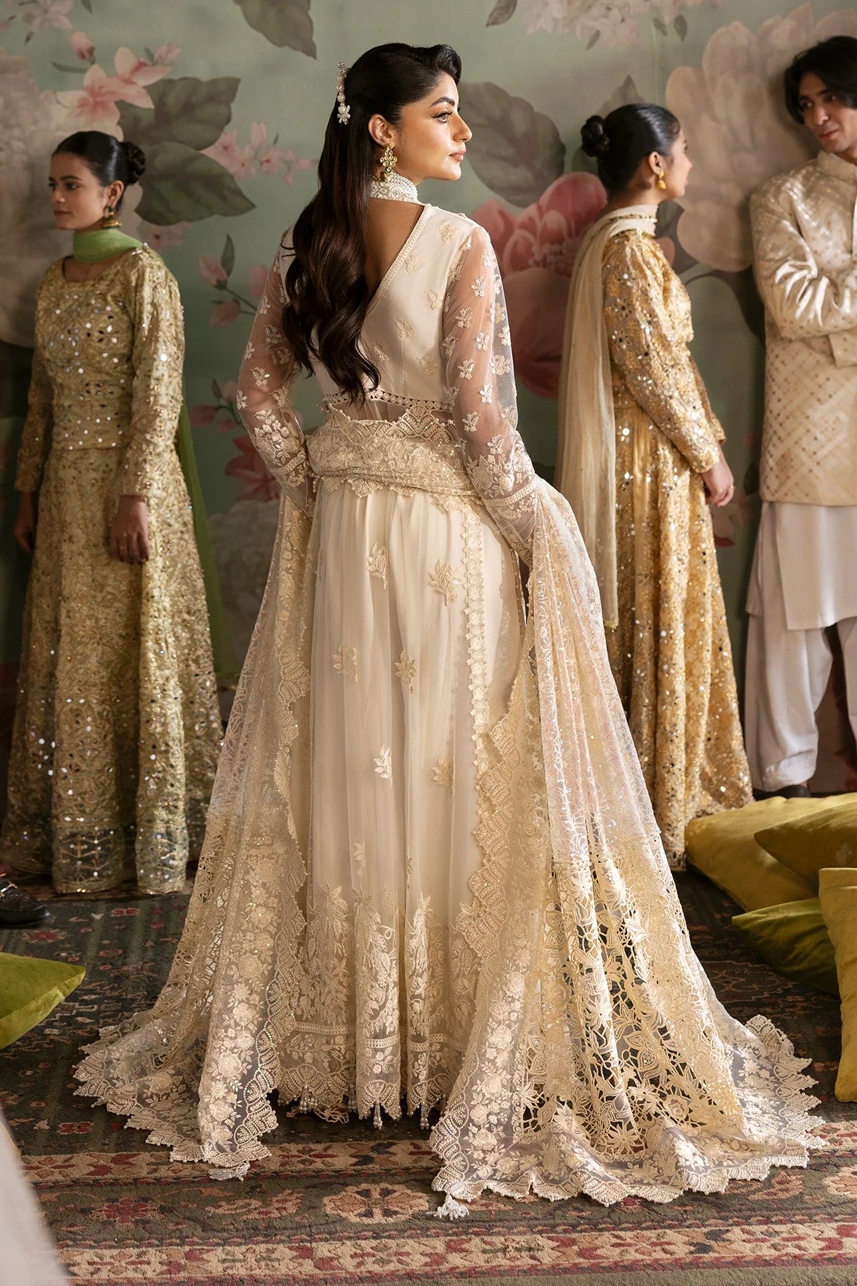 Jashn By Imrozia Serene Unstitched 3 Piece Bridal Suit-SB-35 Parnoor - Image 2