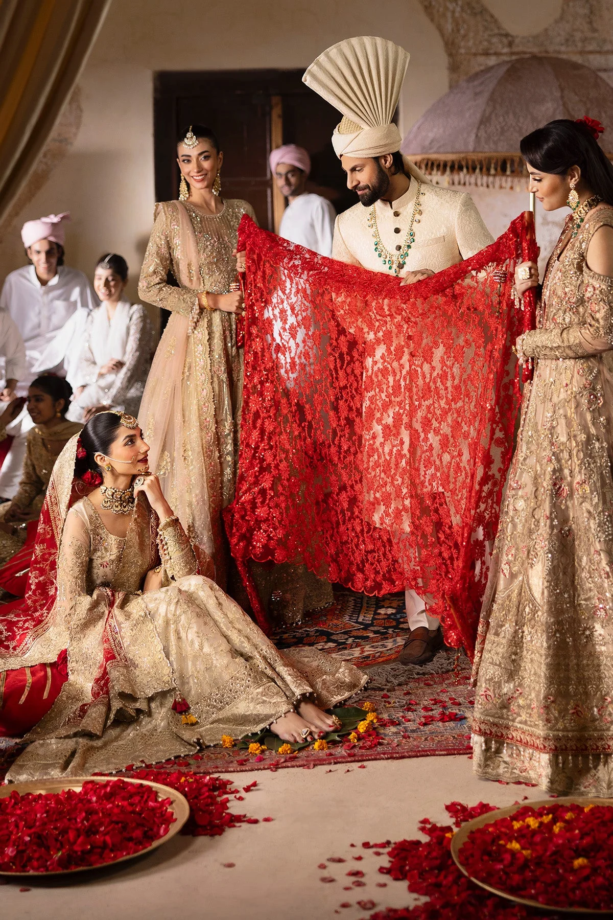 Jashn By Imrozia Serene Unstitched 3 Piece Bridal Suit-SB-38 Pemaan - Image 3