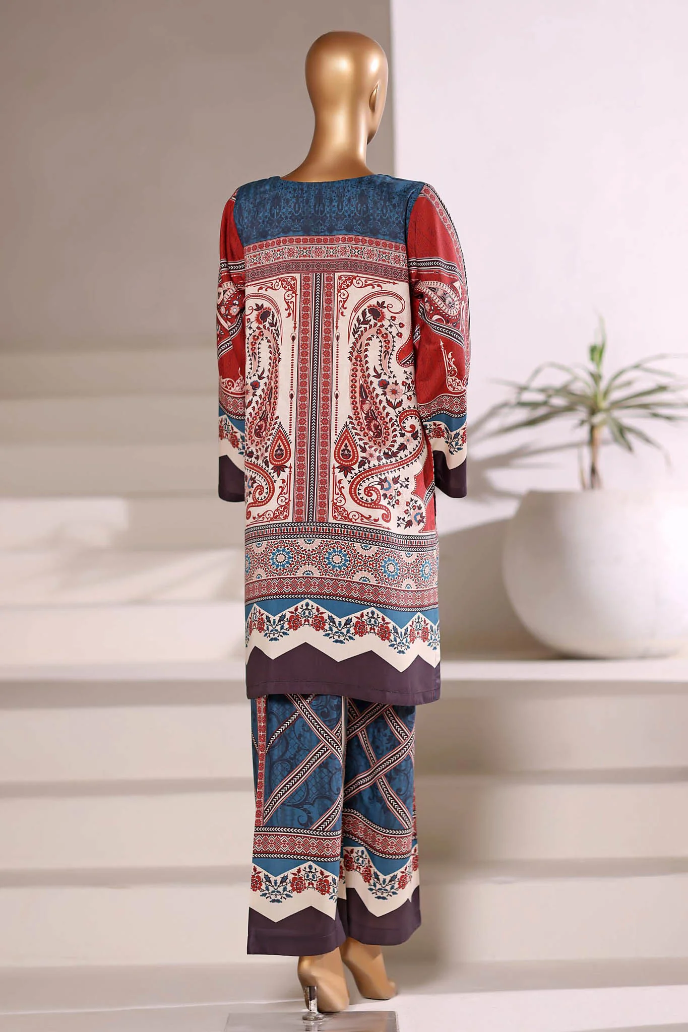 Sada Bahar Stitched 2 Piece Viscose Winter Vol-01 Suit-CV-623-Light Blue - Image 3