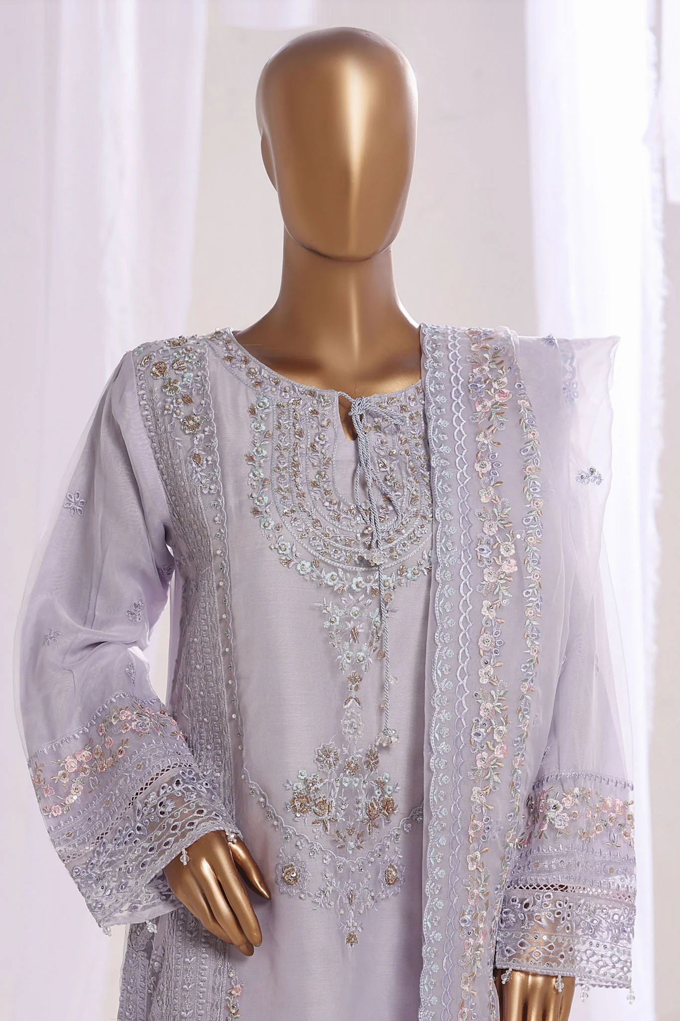 Mahpara By Sada Bahar Stitched 3 Piece Festive Formals Vol-20 Suit-AG-30-Lilac - Image 2