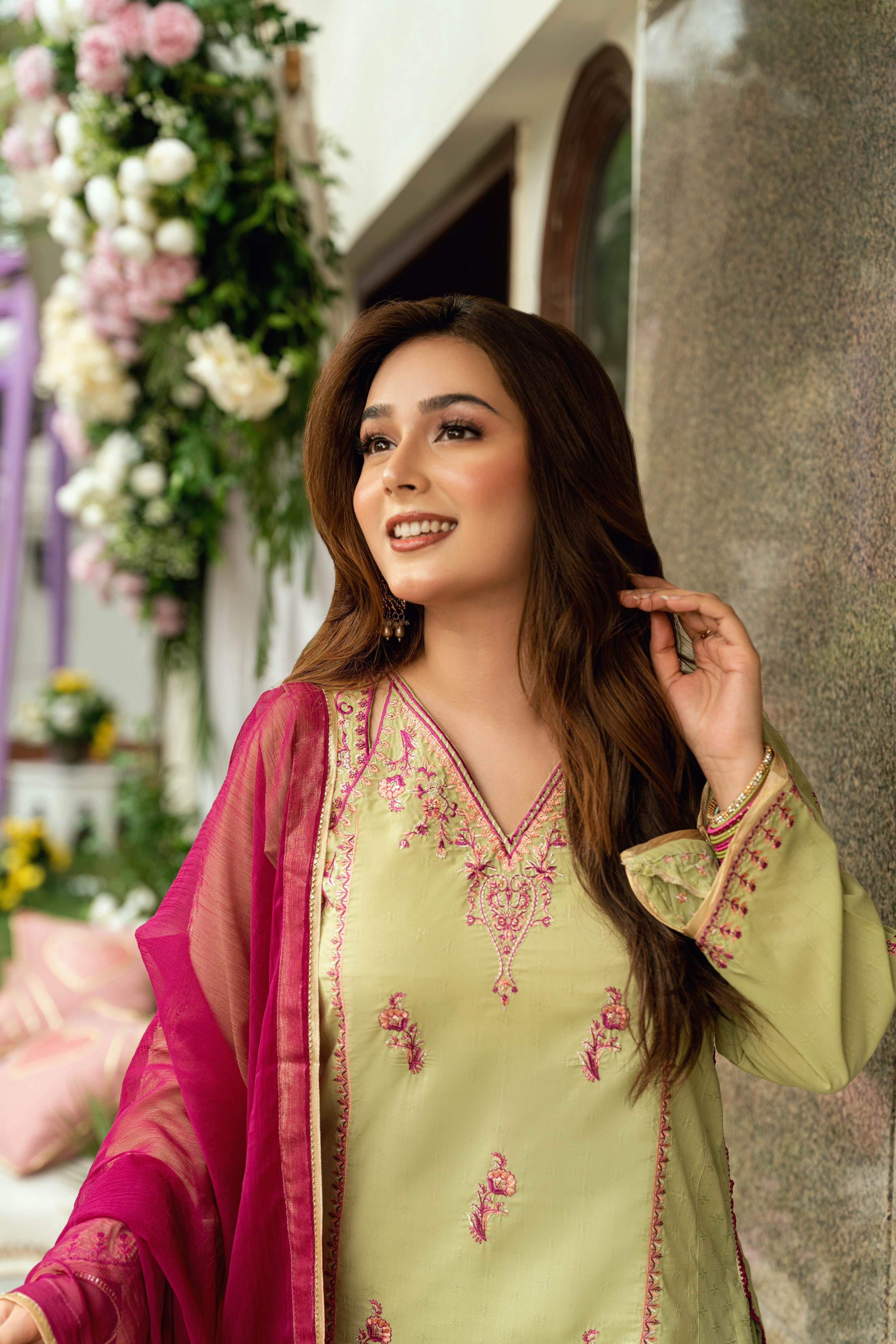 Baat Pakki Omal by Komal Stitched 3 Piece Dobby Suit-Seerat - Image 4