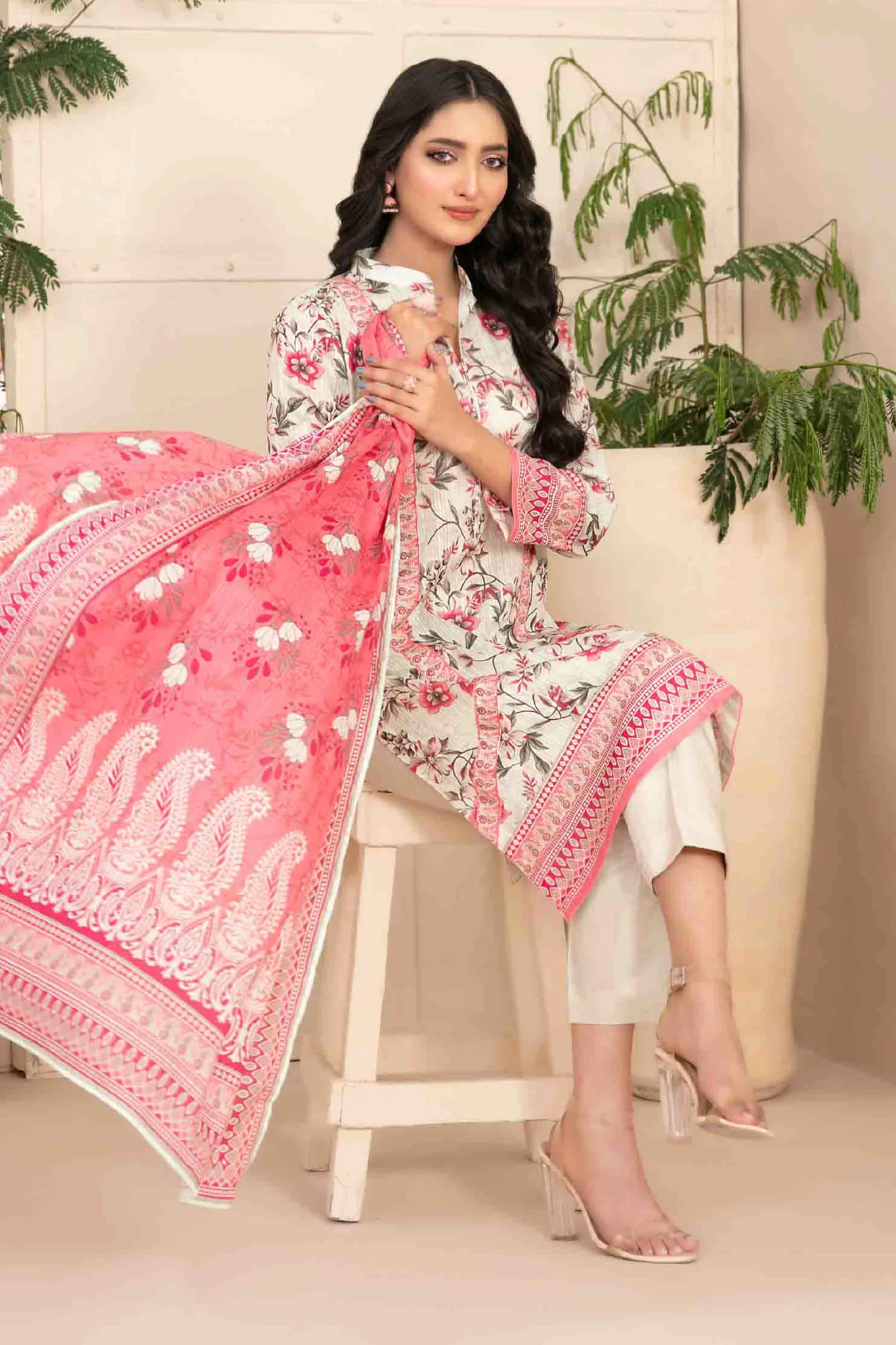 Sejal By Tawakkal Unstitched 3 Piece Digital Print Slub Lawn Collection-D-1278 - Image 2