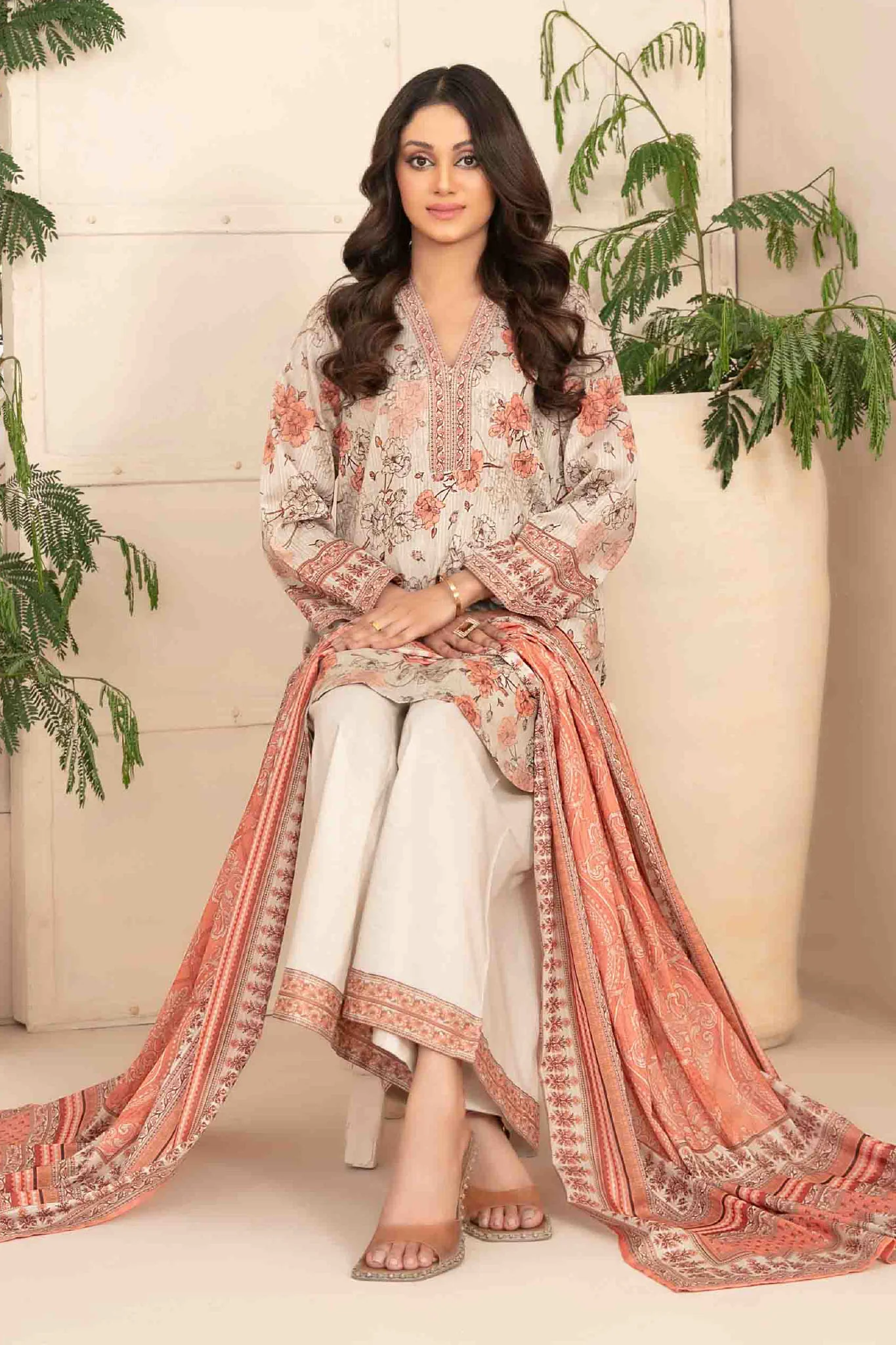 Sejal By Tawakkal Unstitched 3 Piece Digital Print Slub Lawn Collection-D-1284 - Image 2