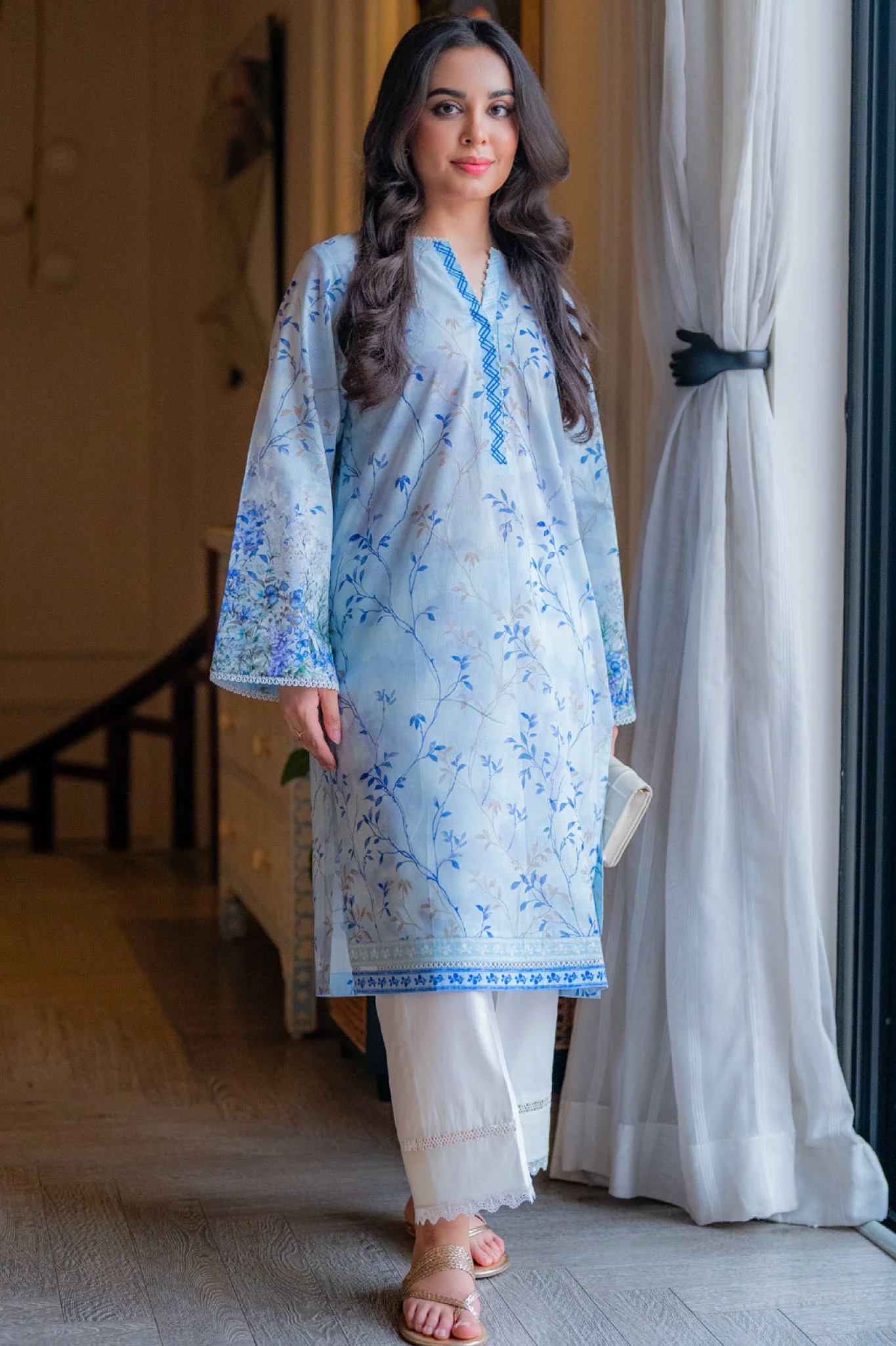 Selene By Sahar Unstitched 1 Piece Printed Lawn Vol-02 Suit-SL-25-V1-03