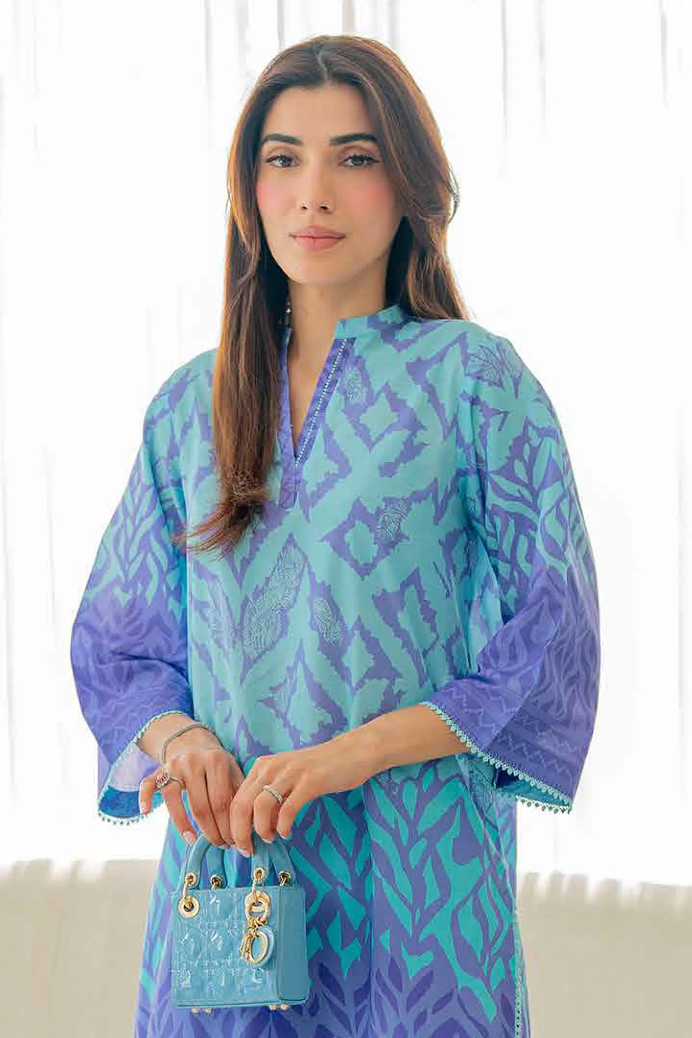 Selene By Sahar Unstitched 2 Piece Printed Lawn Vol-02 Suit-TL-V2-S25-09 - Image 2
