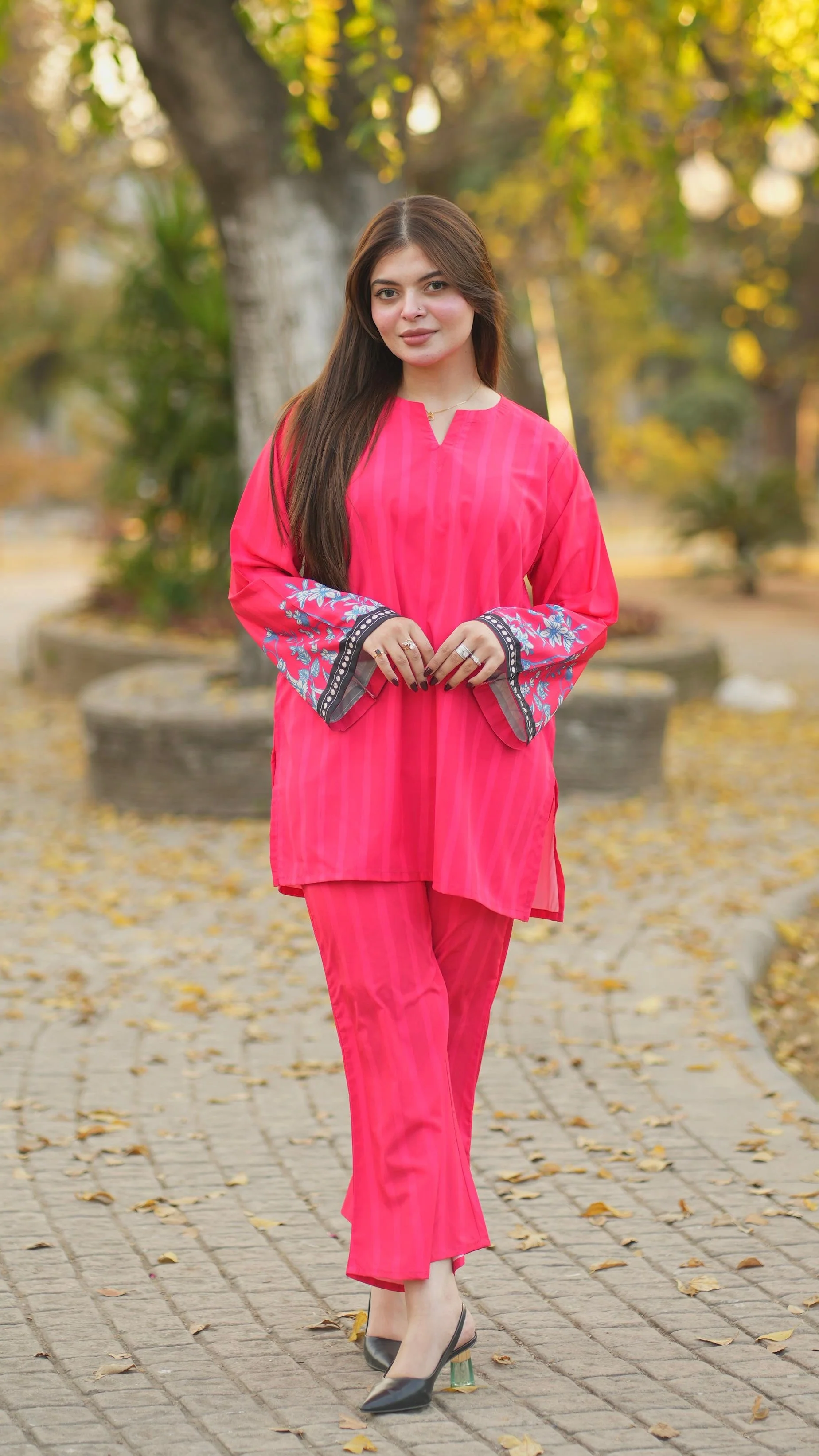 Dhaga Stitched 2 Piece Crepe Suit-Senore - Image 3