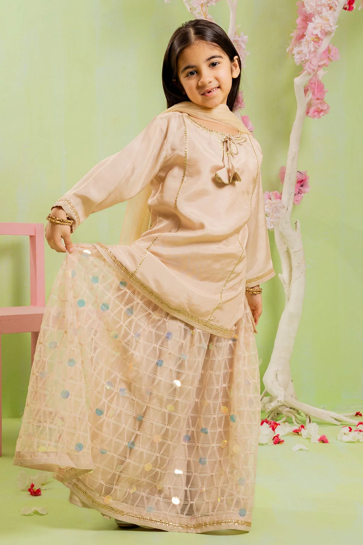 Ochre Clothing Cotton Silk 3 Pc Suit - Image 2
