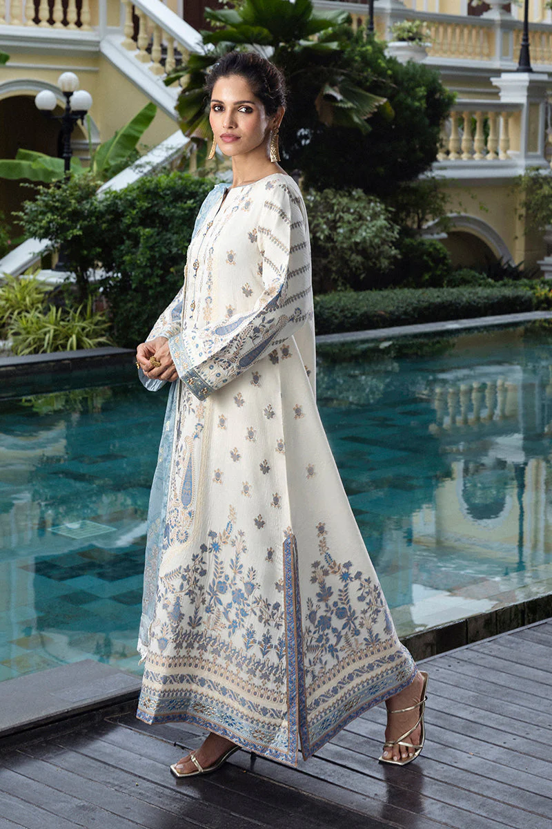 Seraph Hemline By Mushq Unstitched 3 Piece Jacquard Lawn Collection-HML-06-Calafia - Image 3