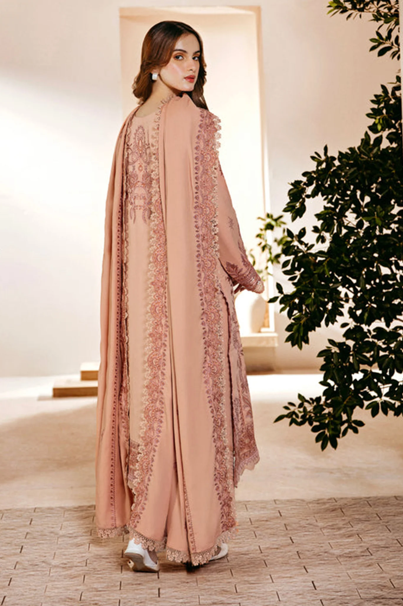 Shades Of Winter By Florent Unstitched 3 Piece Emb Shawl Series Suit-FL-01-A - Image 3