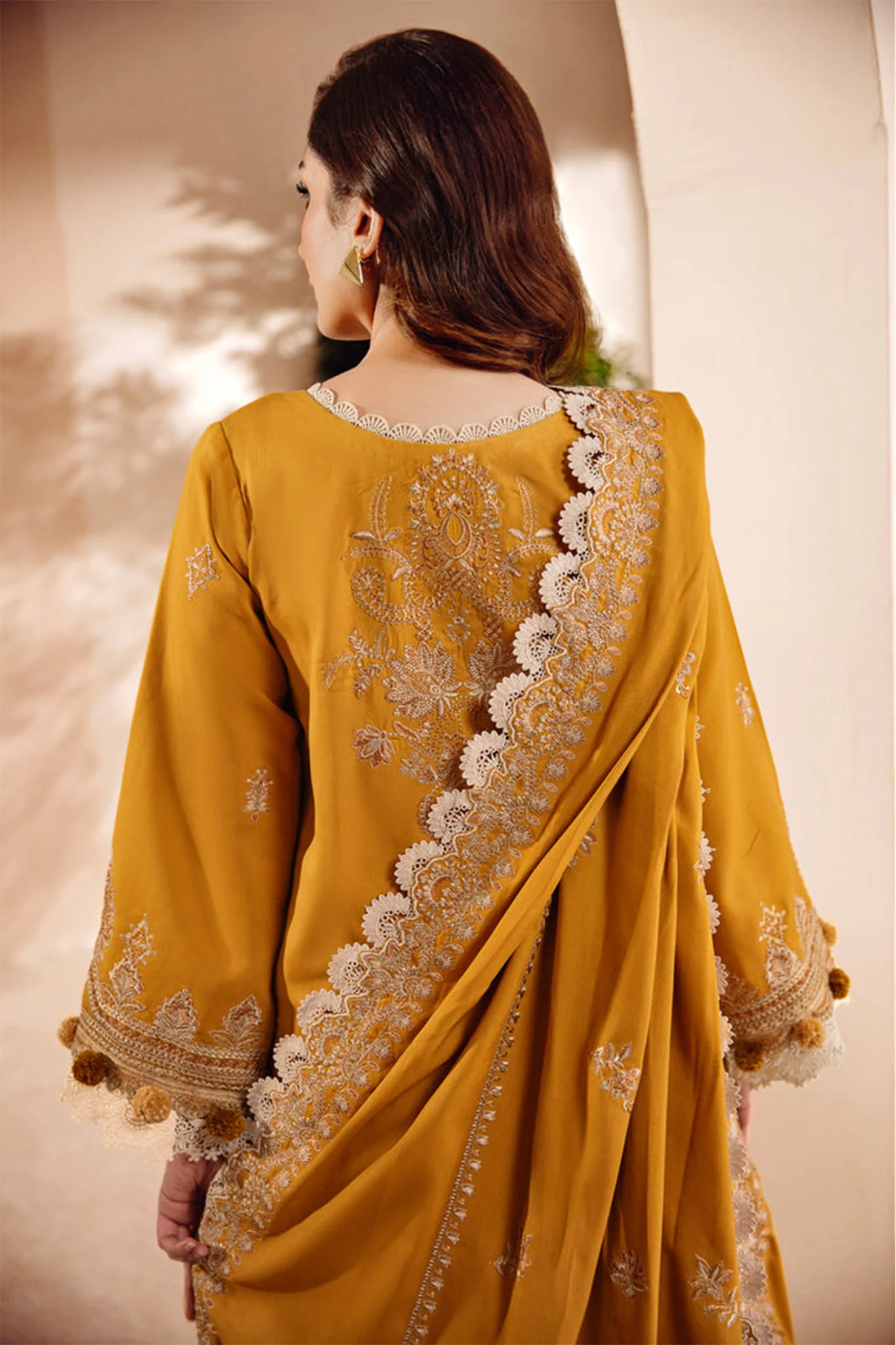 Shades Of Winter By Florent Unstitched 3 Piece Emb Shawl Series Suit-FL-01-B - Image 4