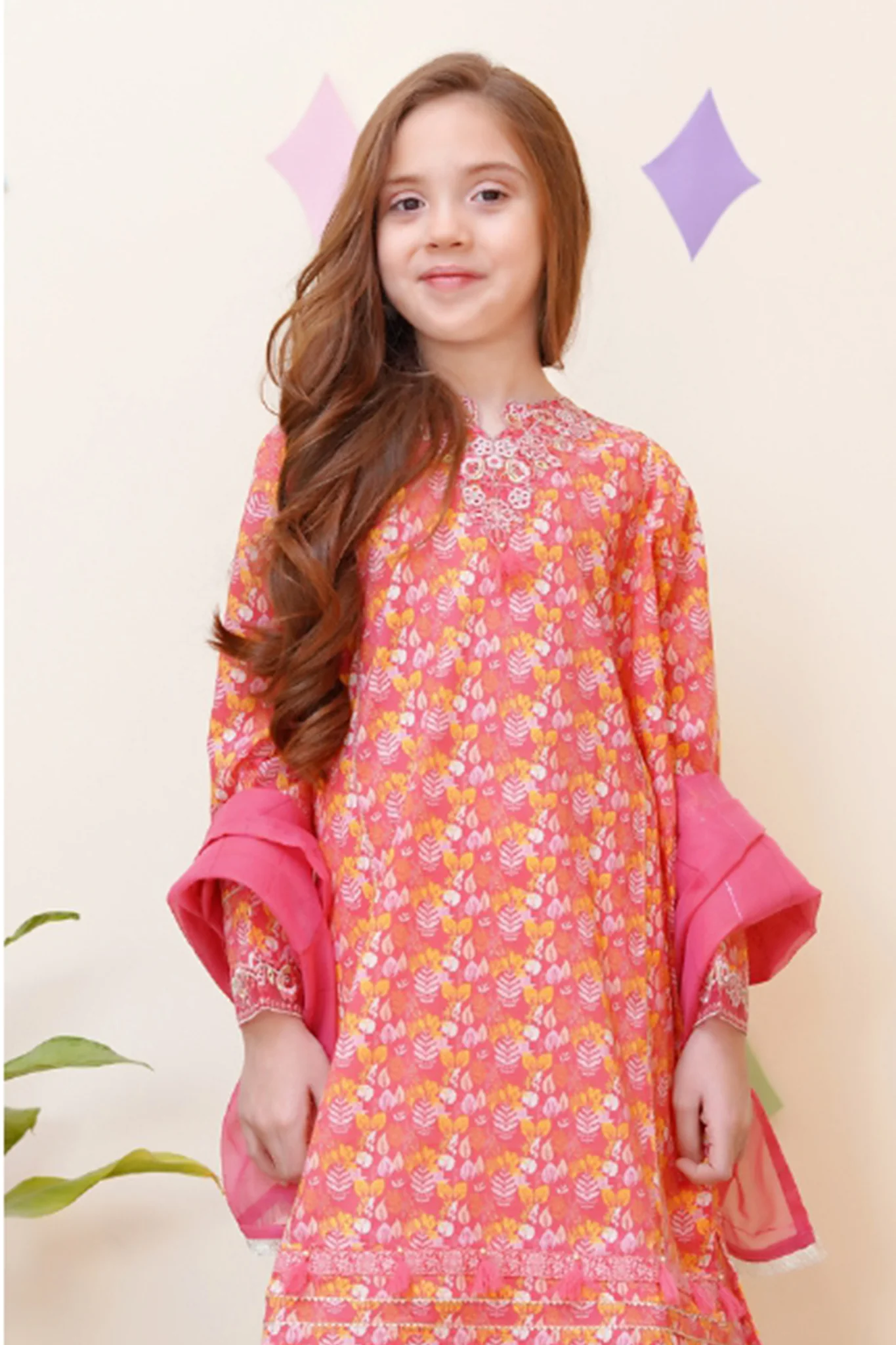 Shanzey Stitched 3 Piece Co Ords Emb Spring Collection-SHK-3404 - Image 4