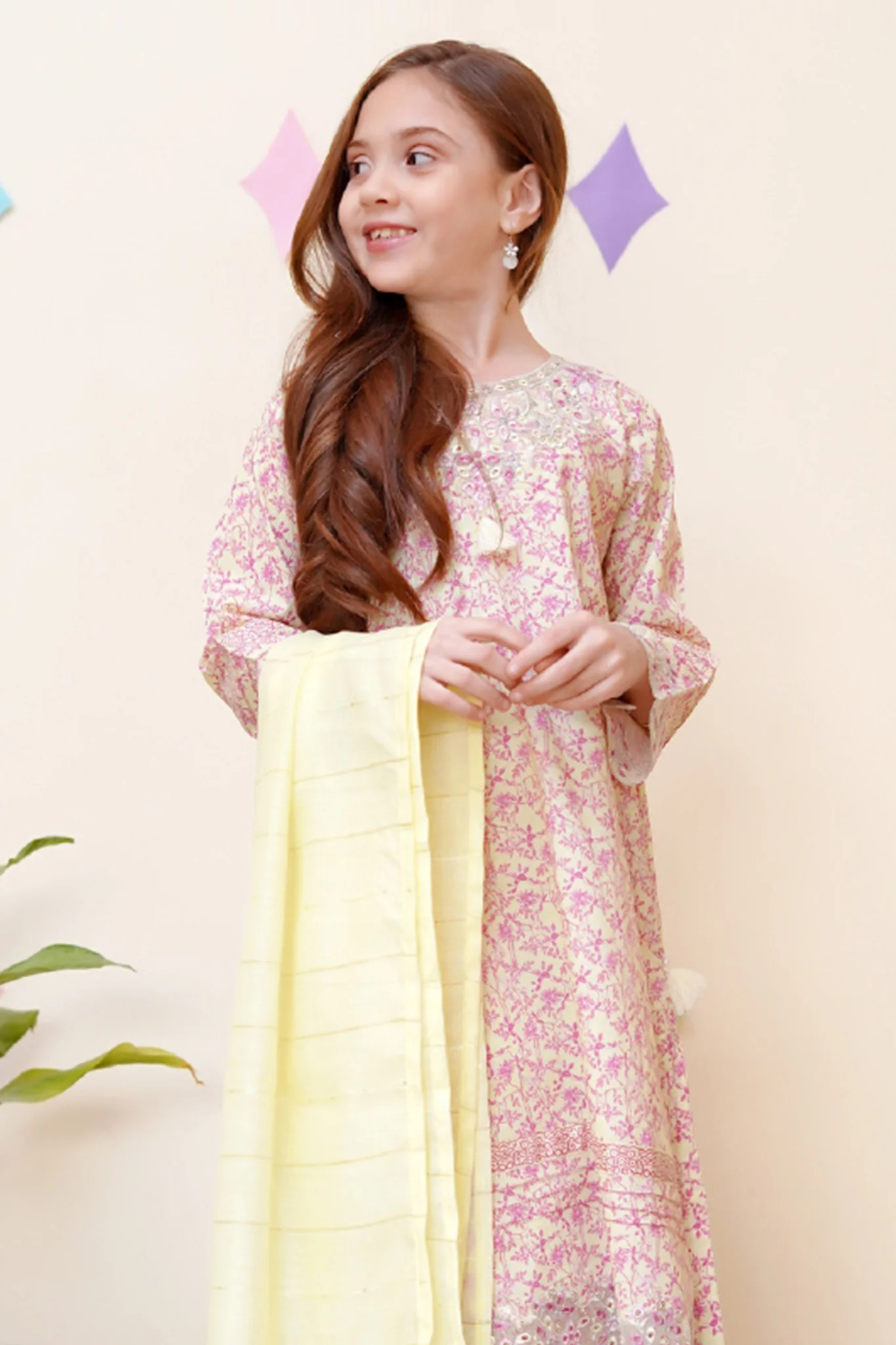 Shanzey Stitched 3 Piece Co Ords Emb Spring Collection-SHK-3405 - Image 4