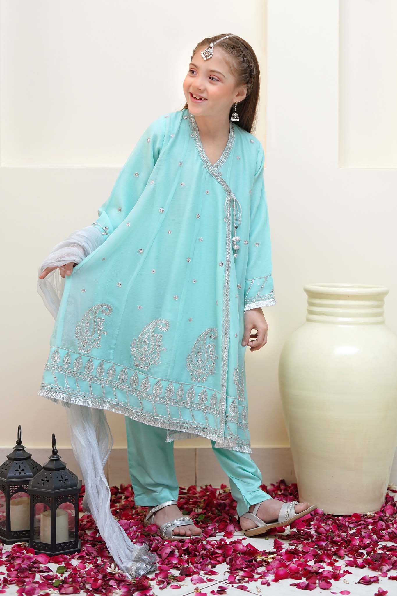 Shanzey Stitched 3 Piece Festive Angrakha Edit Suit-SHK-2201 - Image 4