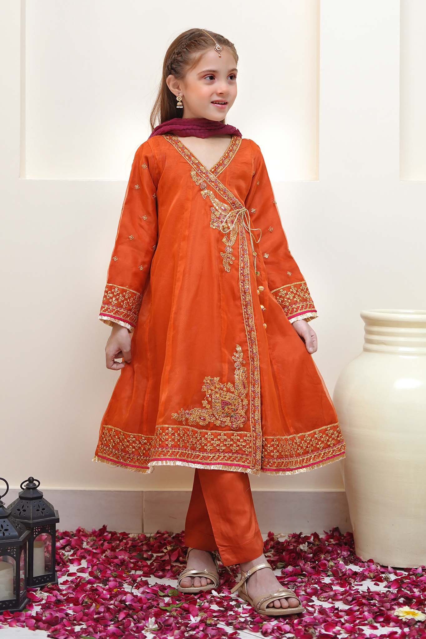 Shanzey Stitched 3 Piece Festive Angrakha Edit Suit-SHK-2203 - Image 4