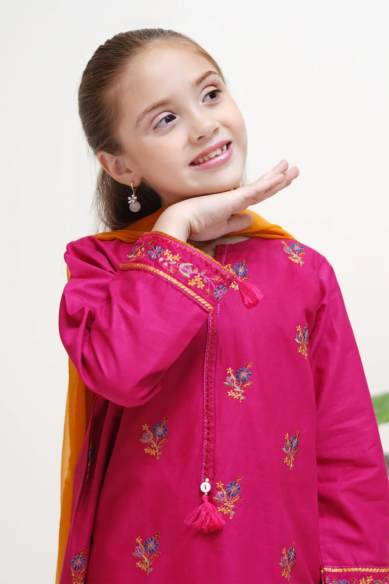 Shanzey Stitched 3 Piece Festive Emb Cotton Vol-02 Suit-SHK-2512 - Image 2