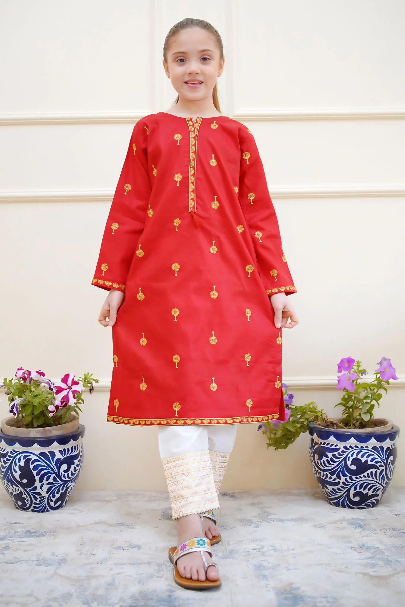 Rang e Eid Shanzey Stitched Jacquard Kurti Suit-SHK-4211 - Image 5