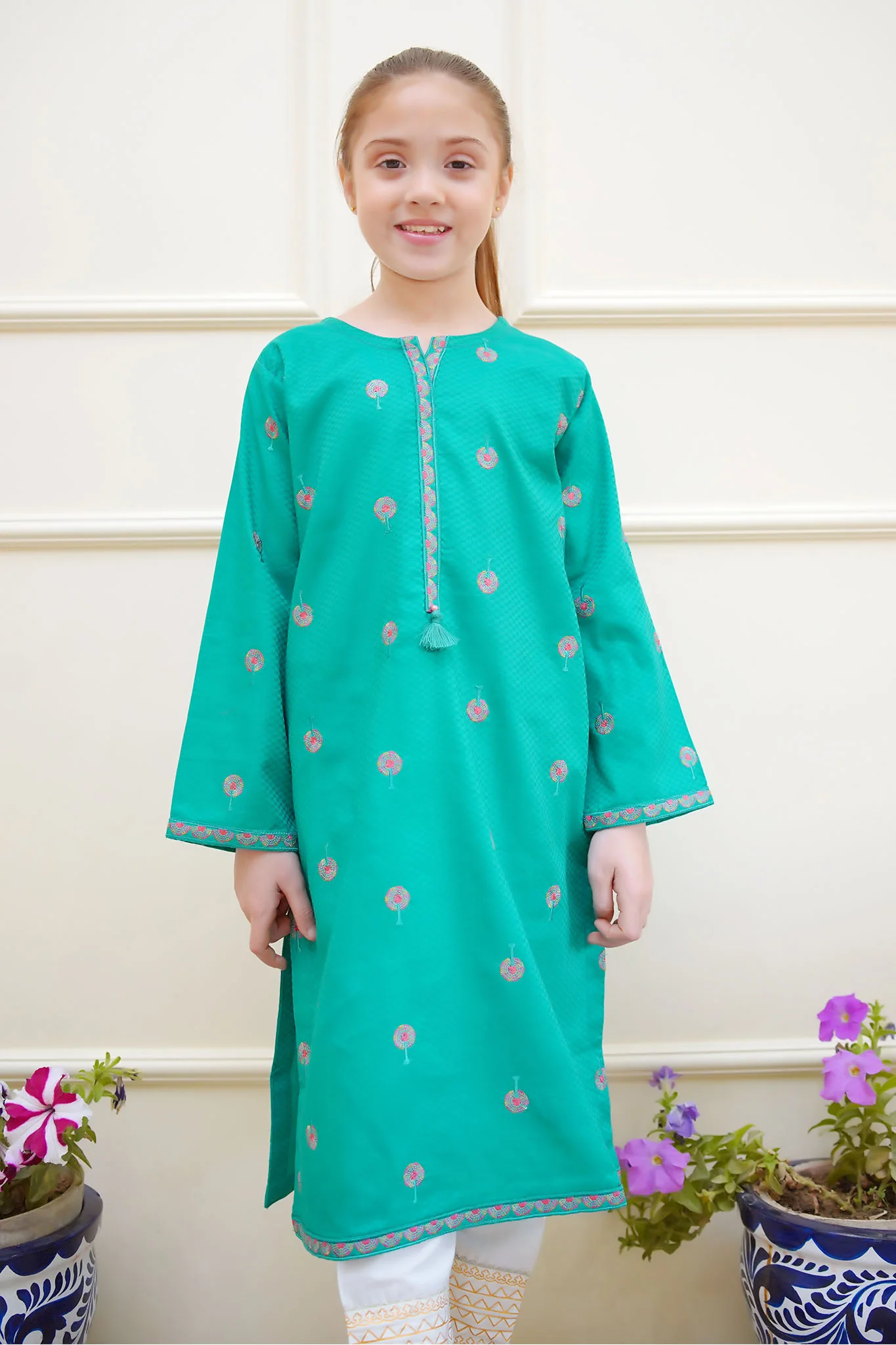 Rang e Eid Shanzey Stitched Jacquard Kurti Suit-SHK-4212 - Image 5