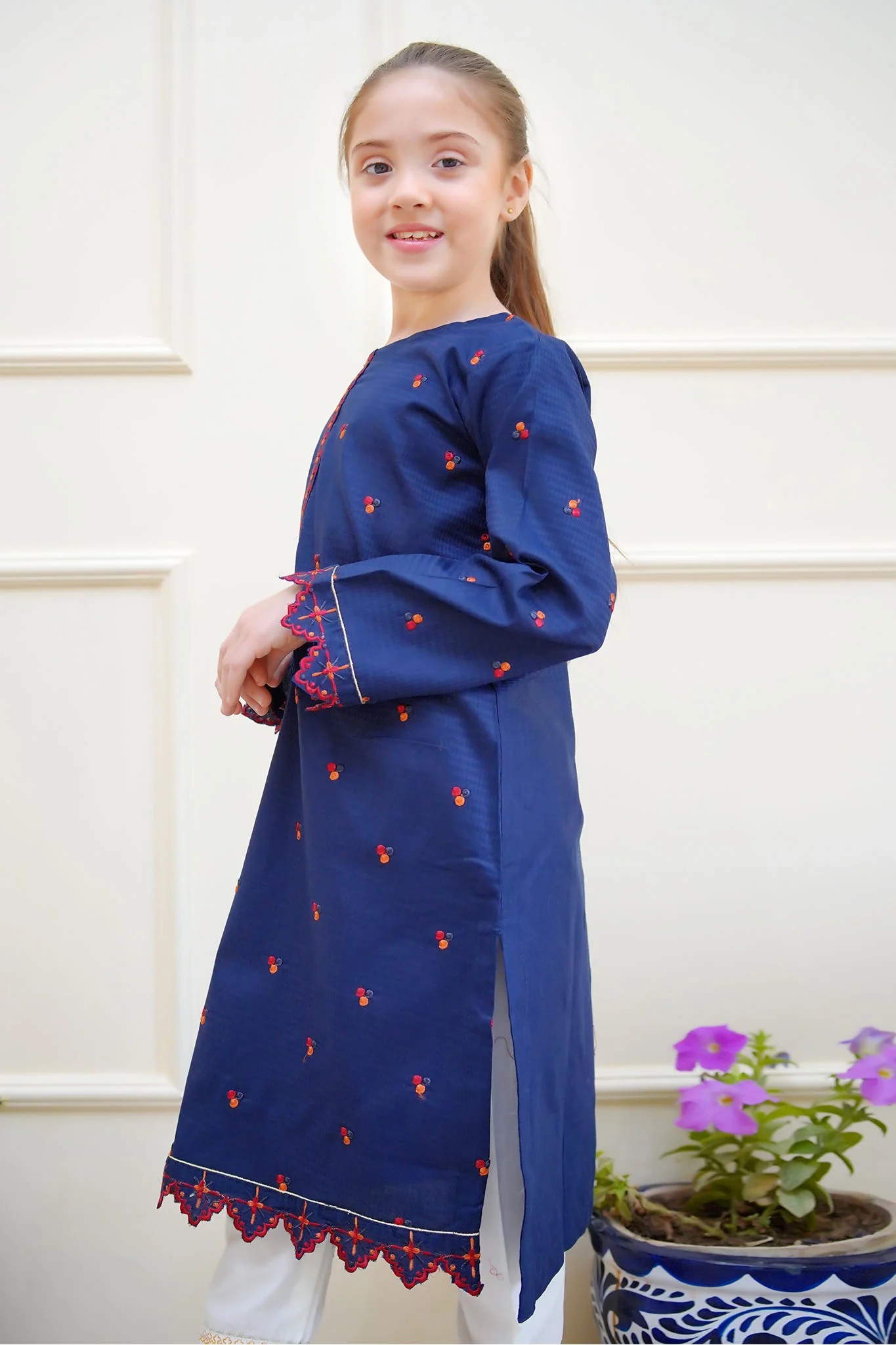 Rang e Eid Shanzey Stitched Jacquard Kurti Suit-SHK-4214 - Image 6