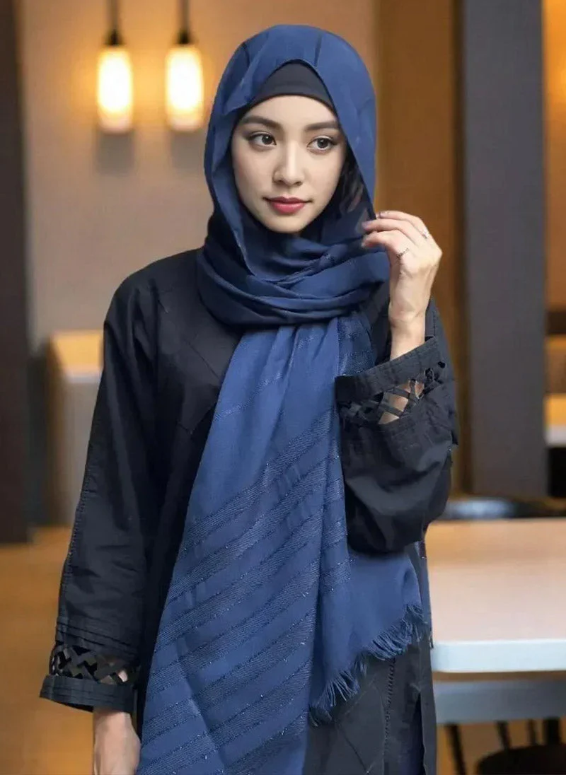 Hijab Ul Hareem Shimmer Stripe Hijab - Image 2
