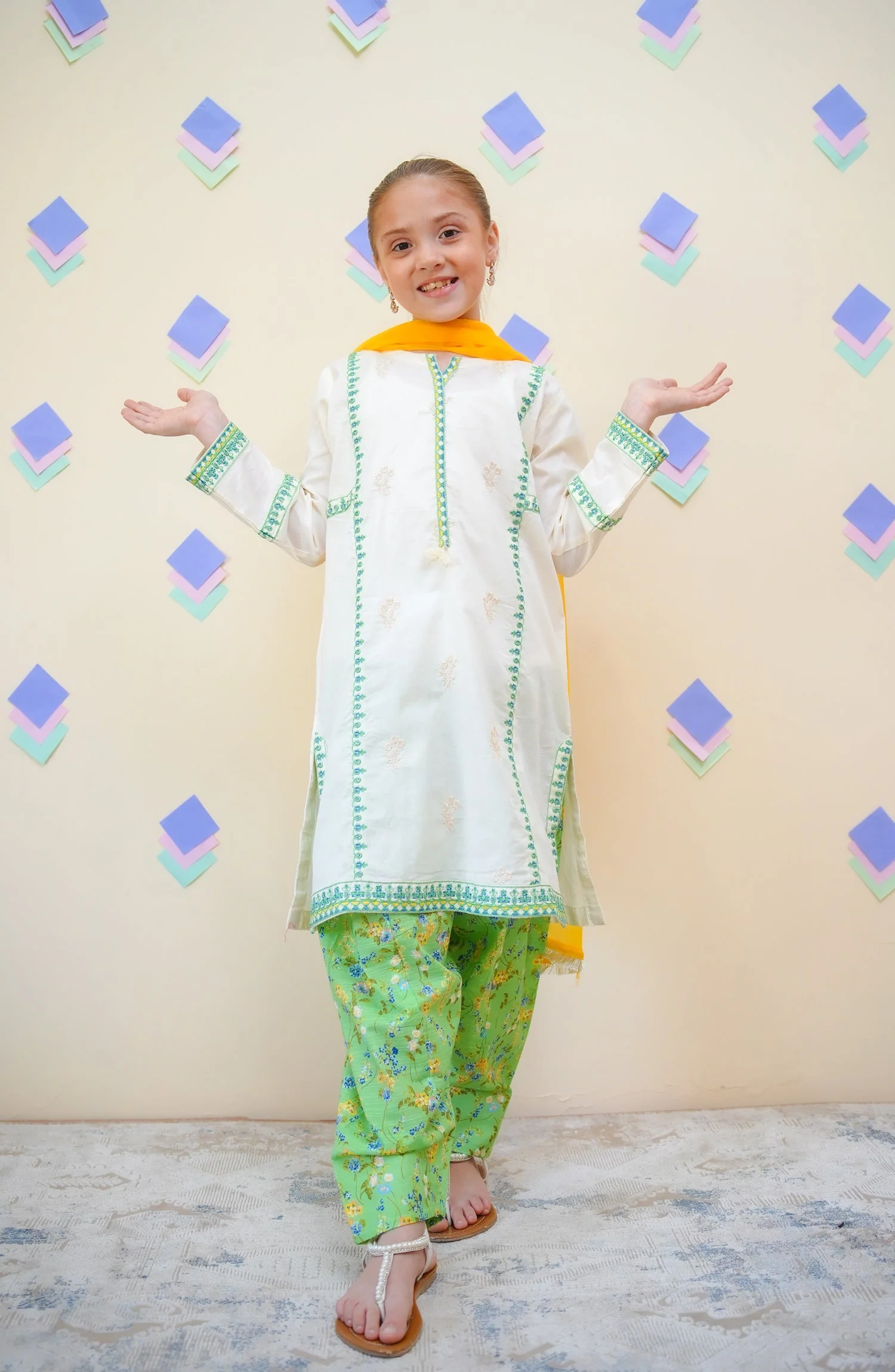 Shanzey Stitched 3 Piece Emb Lawn Farshi Edit Suit-SHK-4431