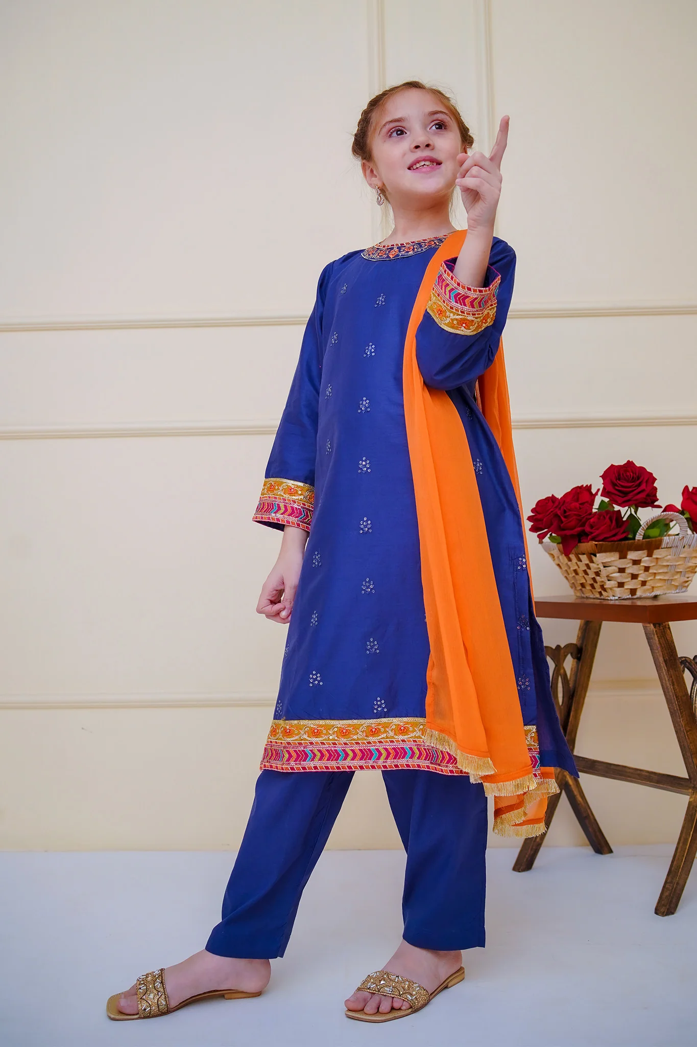 Shanzey Stitched 3 Piece Emb Cambric Edit Summer Suit-SHK-4605 - Image 4