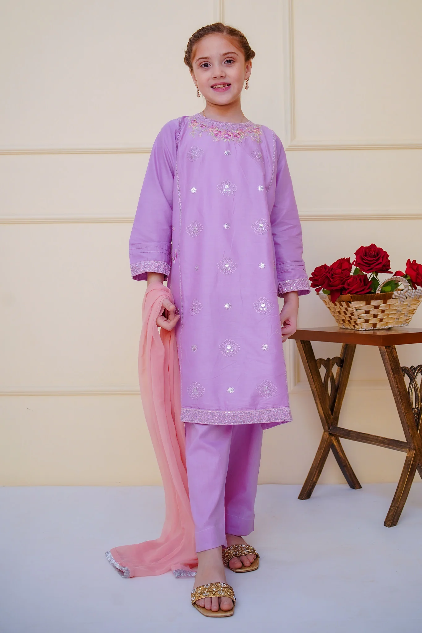 Shanzey Stitched 3 Piece Emb Cambric Edit Summer Suit-SHK-4607