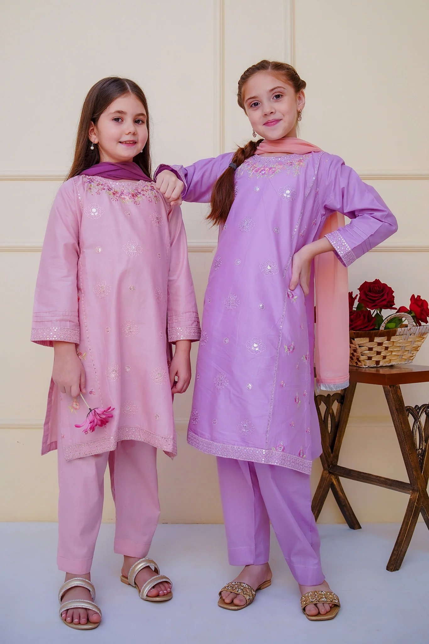 Shanzey Stitched 3 Piece Emb Cambric Edit Summer Suit-SHK-4607 - Image 4