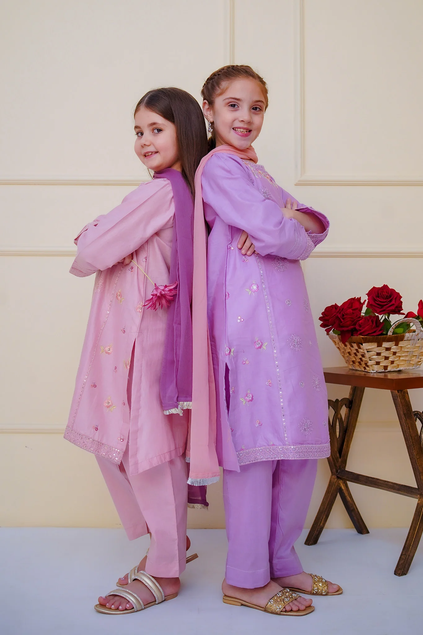 Shanzey Stitched 3 Piece Emb Cambric Edit Summer Suit-SHK-4607 - Image 5