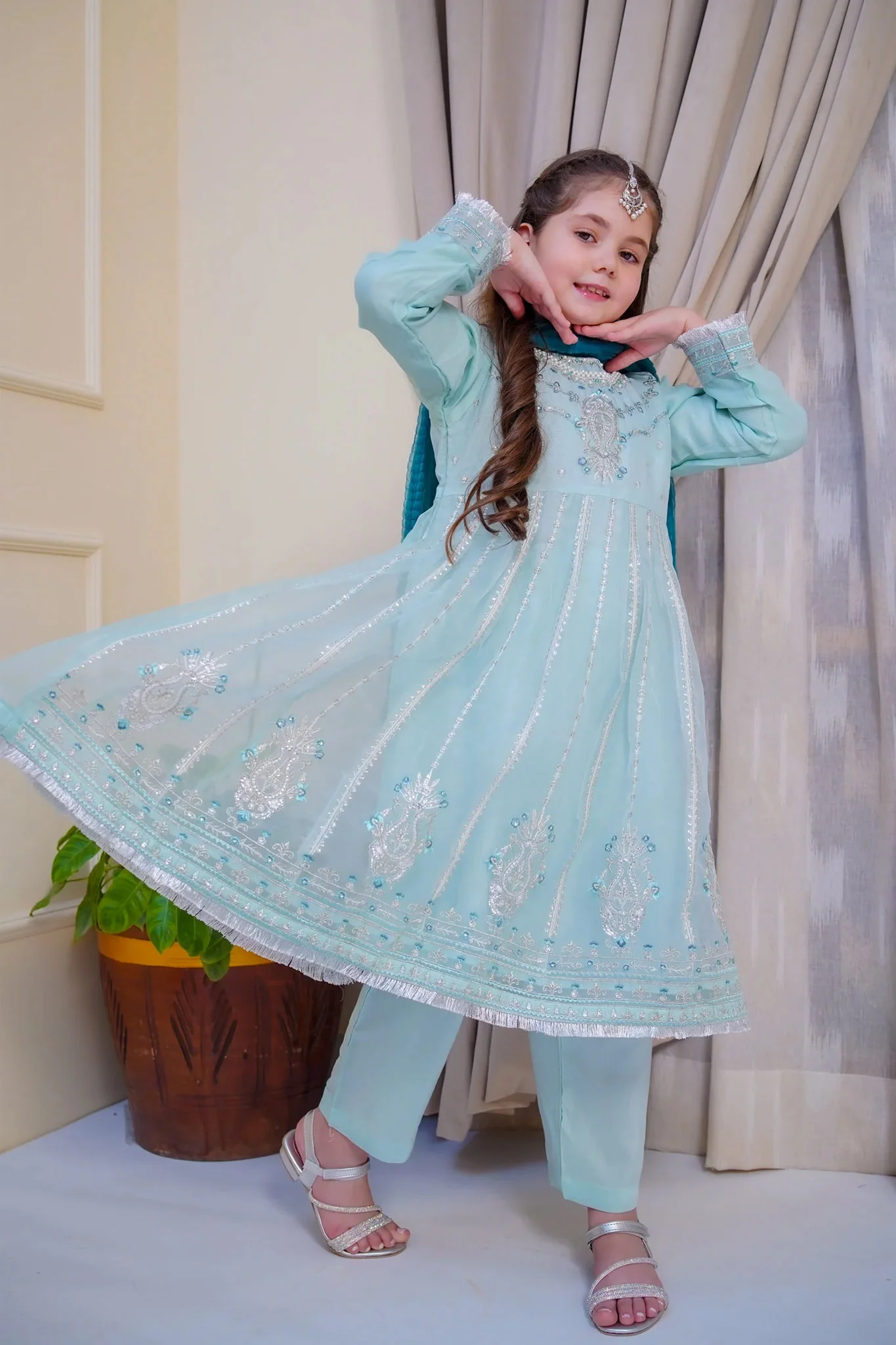 Nain Sukh By Shanzey Stitched 3 Piece Formals Suit-SHK-4706 - Image 3