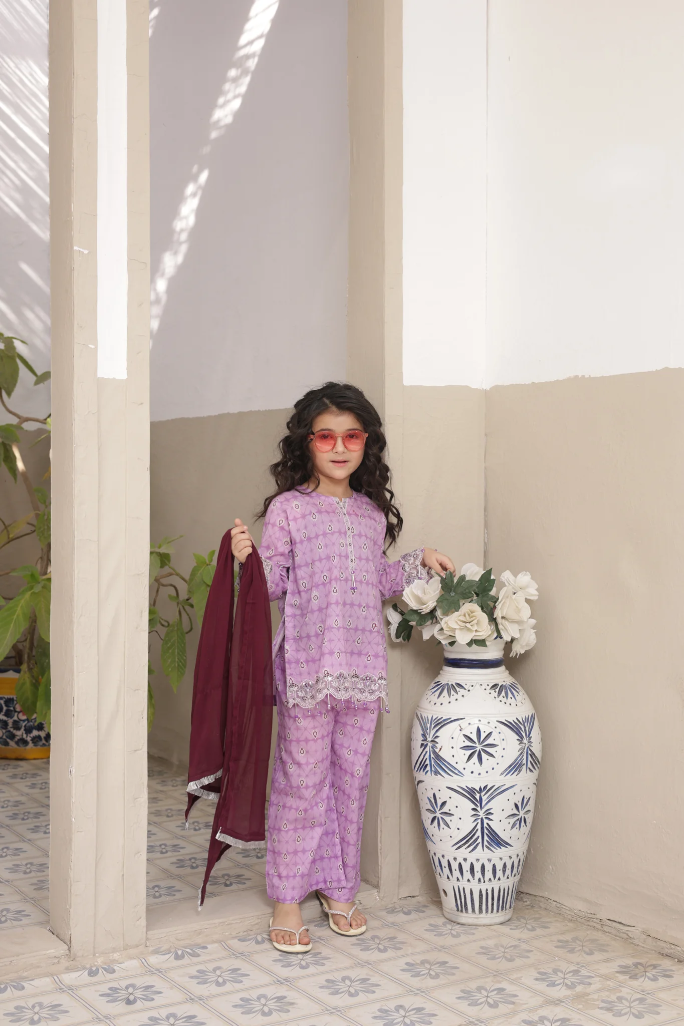 Pariyon Ki Duniya By Shanzey Stitched 3 Piece Co Ords Lawn Suit-SHK-5302 - Image 4