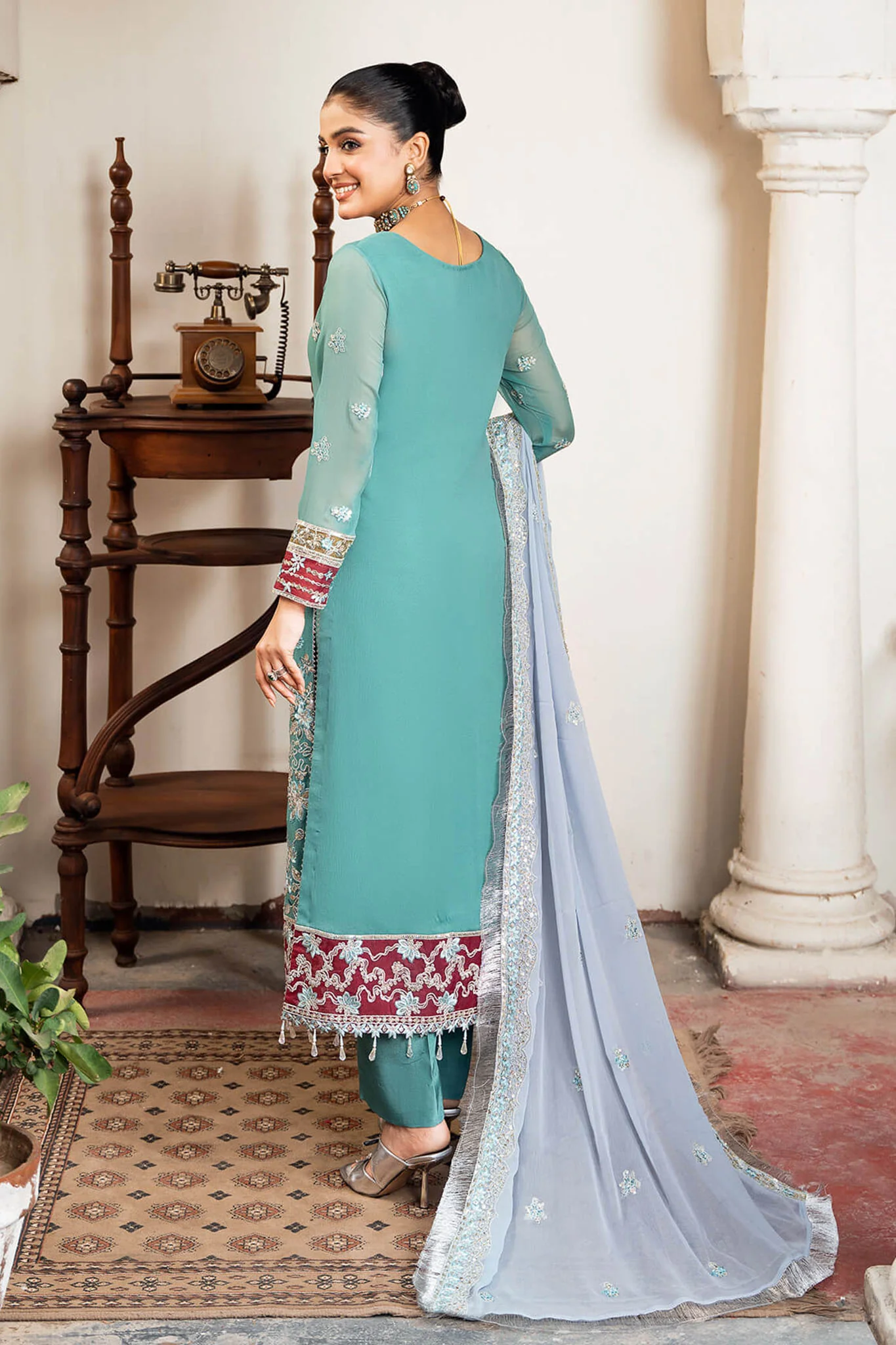 Sitarah By Imrozia X Serene Unstitched 3 Piece Luxury Chiffon Suit-I-211-Nikhat - Image 3