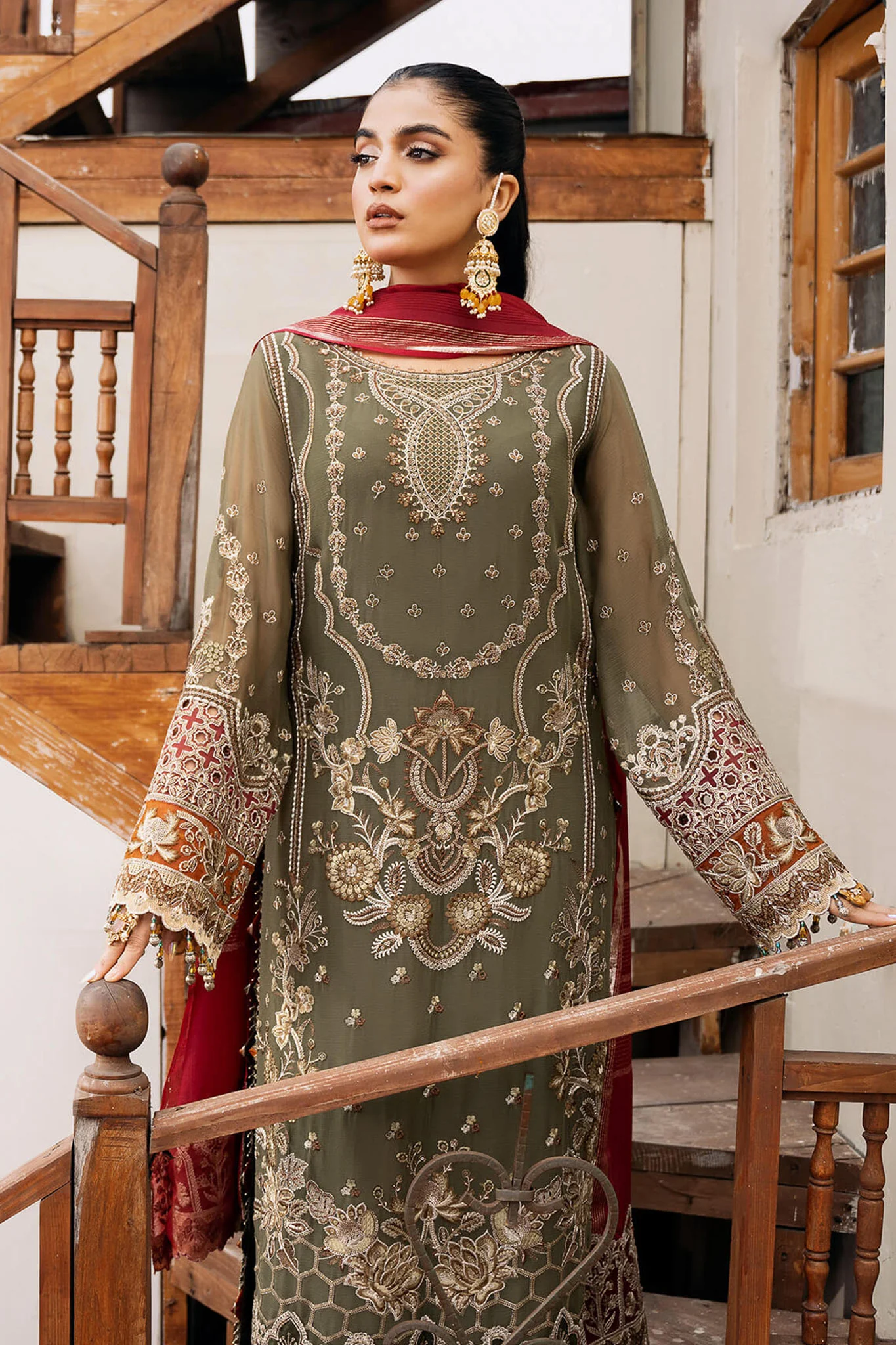 Sitarah By Imrozia X Serene Unstitched 3 Piece Luxury Chiffon Suit-I-214-Chaandni - Image 2