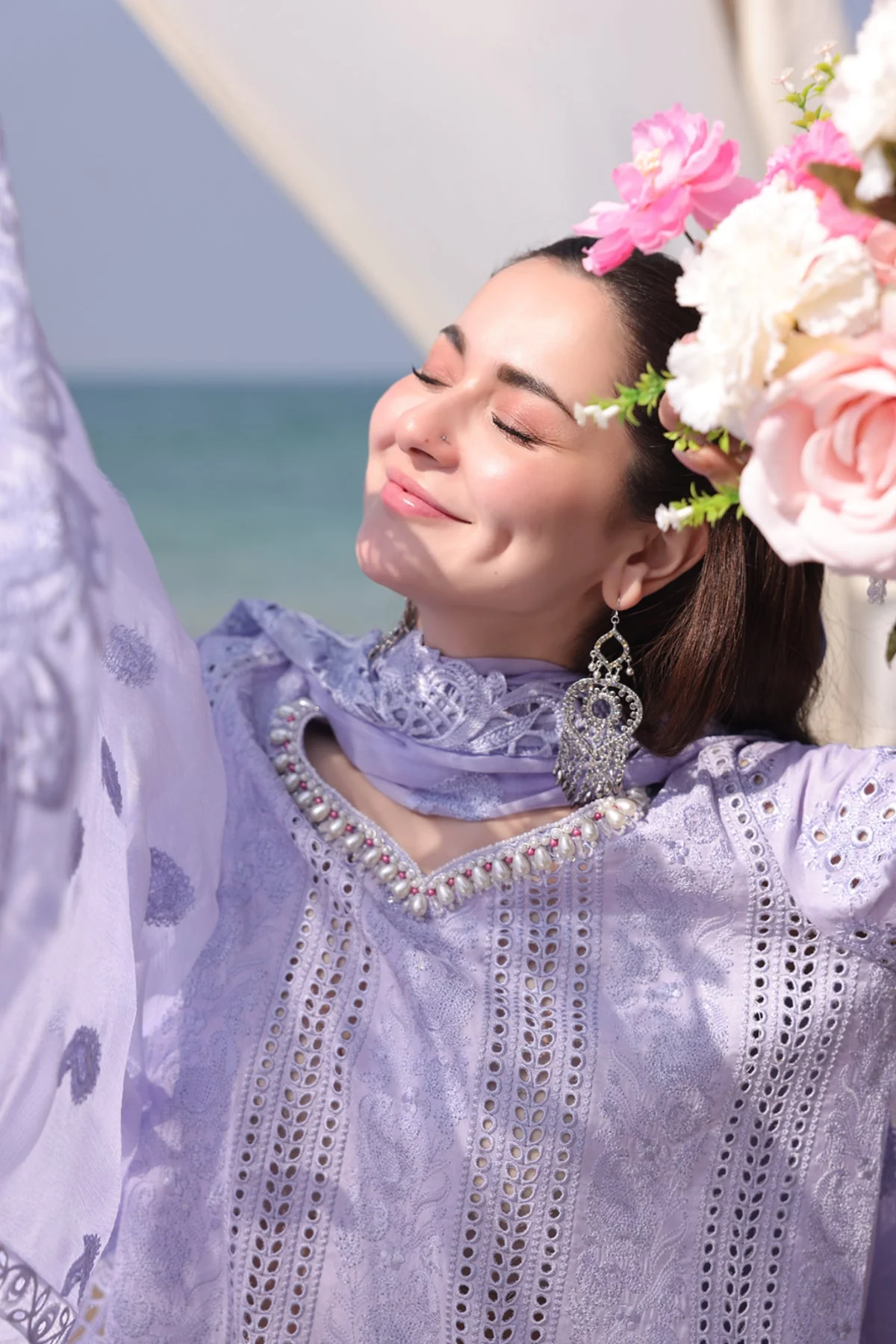 Hania By Imrozia Unstitched 3 Piece Luxury Lawn Suit-SL 78 Feeha - Image 3