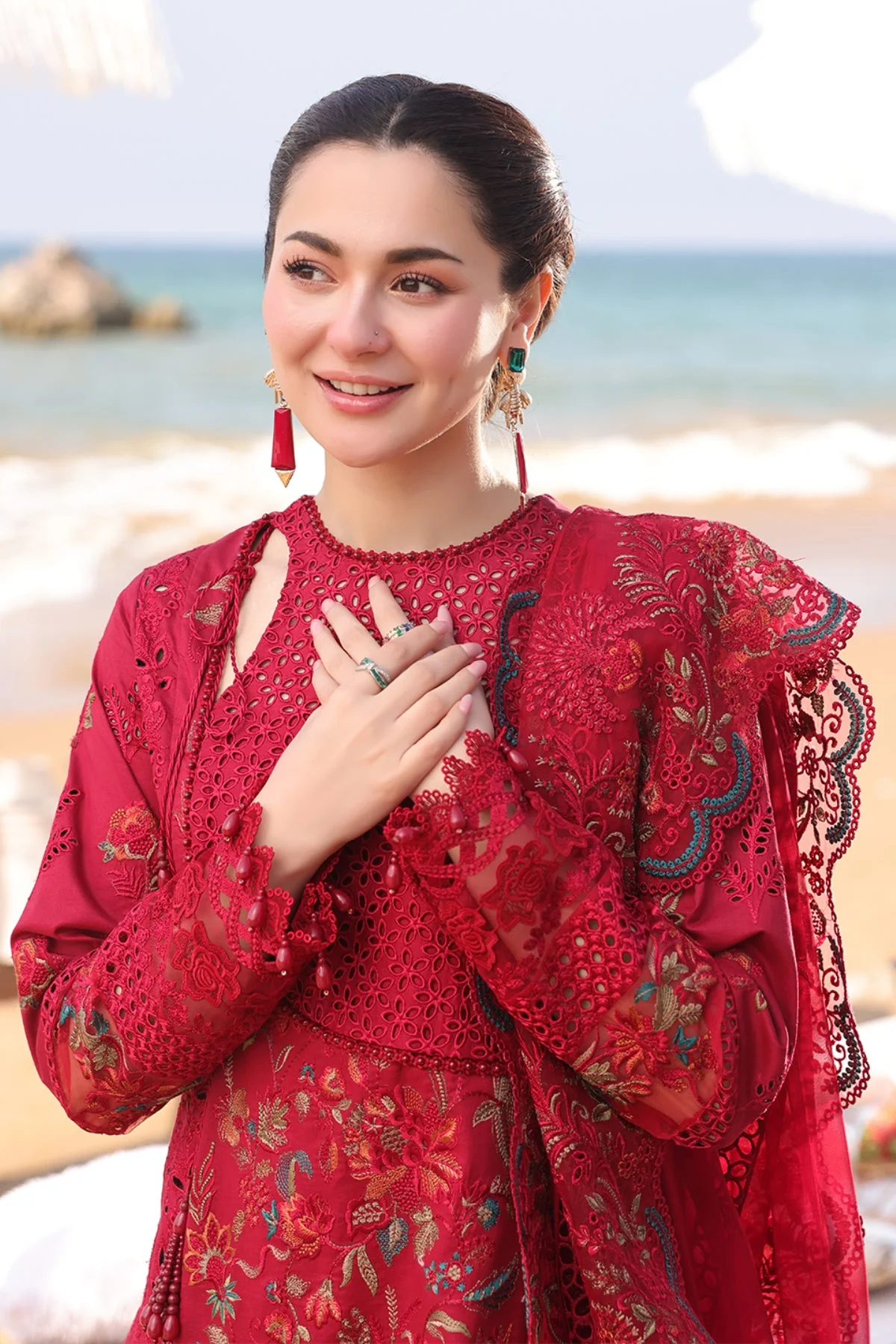 Hania By Imrozia Unstitched 3 Piece Luxury Lawn Suit-SL 82 Iswah - Image 3