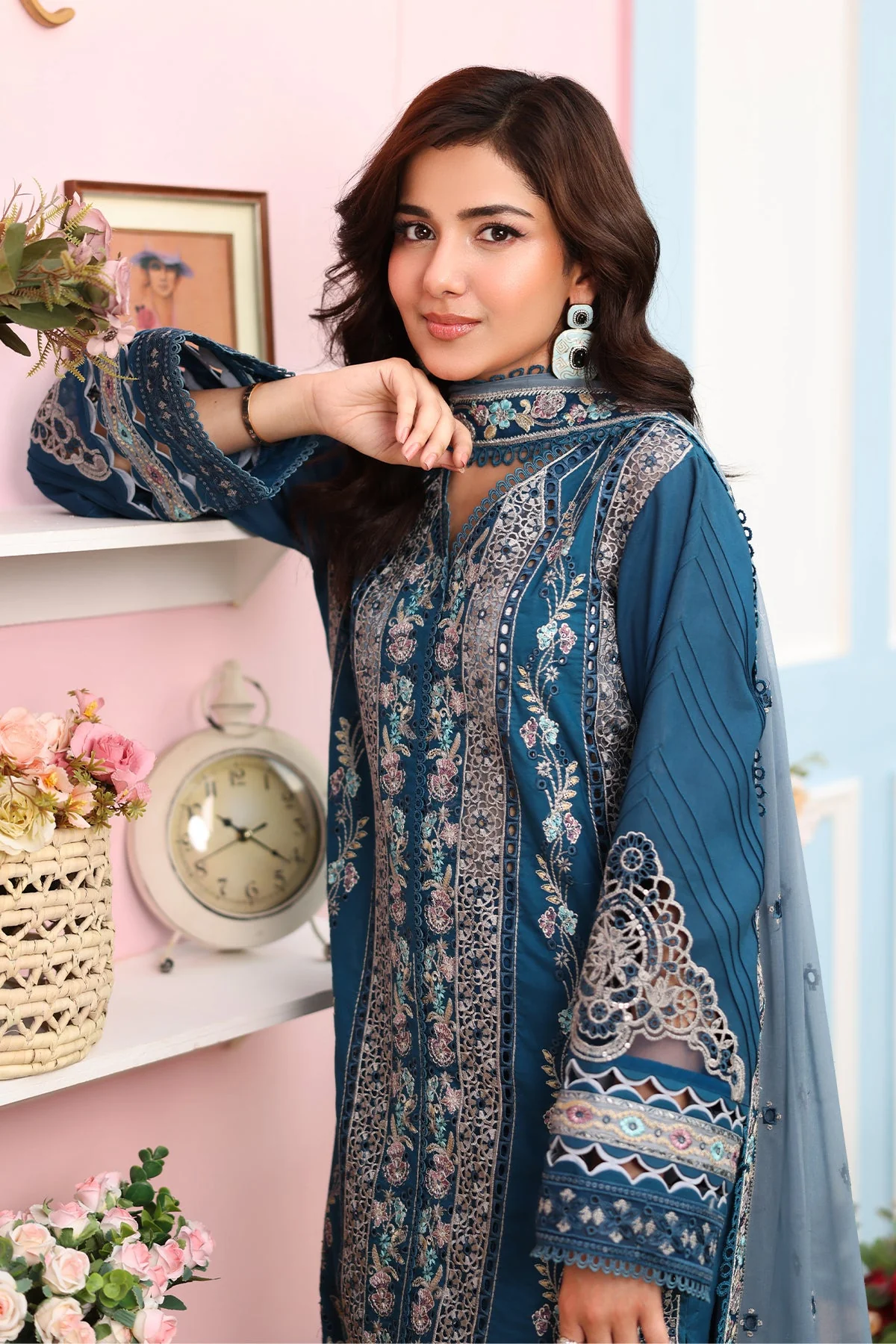 Hayam By Imrozia Serene Unstitched 3 Piece Luxury Eid Lawn Suit-SL 87 SAHAR - Image 3