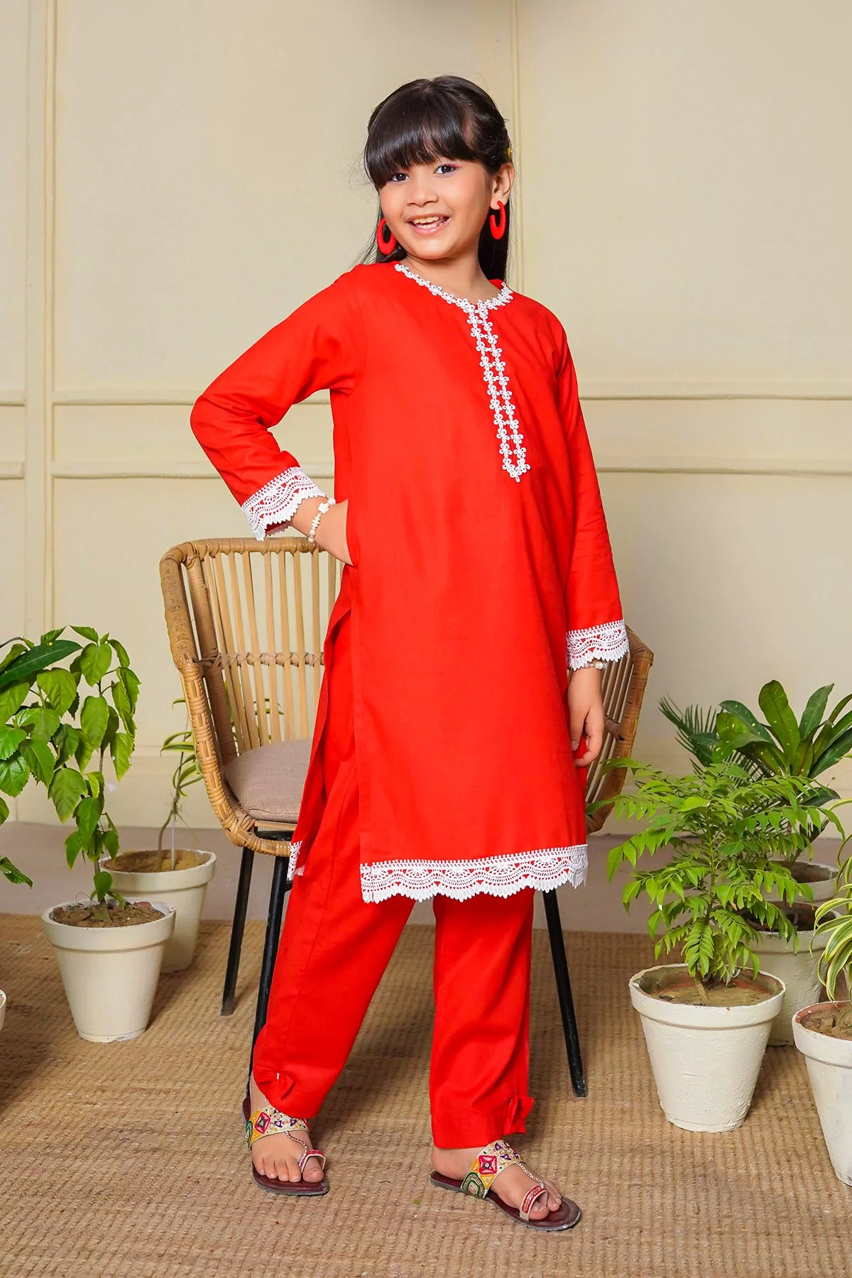 Ochre Clothing Slub Cambric Cotton 2 Pc Suit - Image 2
