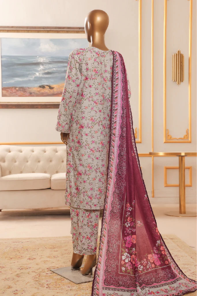Bin Saeed Stitched 3 Piece Exclusive Chikankari Vol-07 Suit-SM-2291-Skin - Image 3
