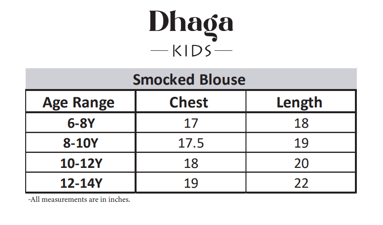 Dhaga Stitched Shirts Summer Suit-Purple Smocked Blouse - Image 6