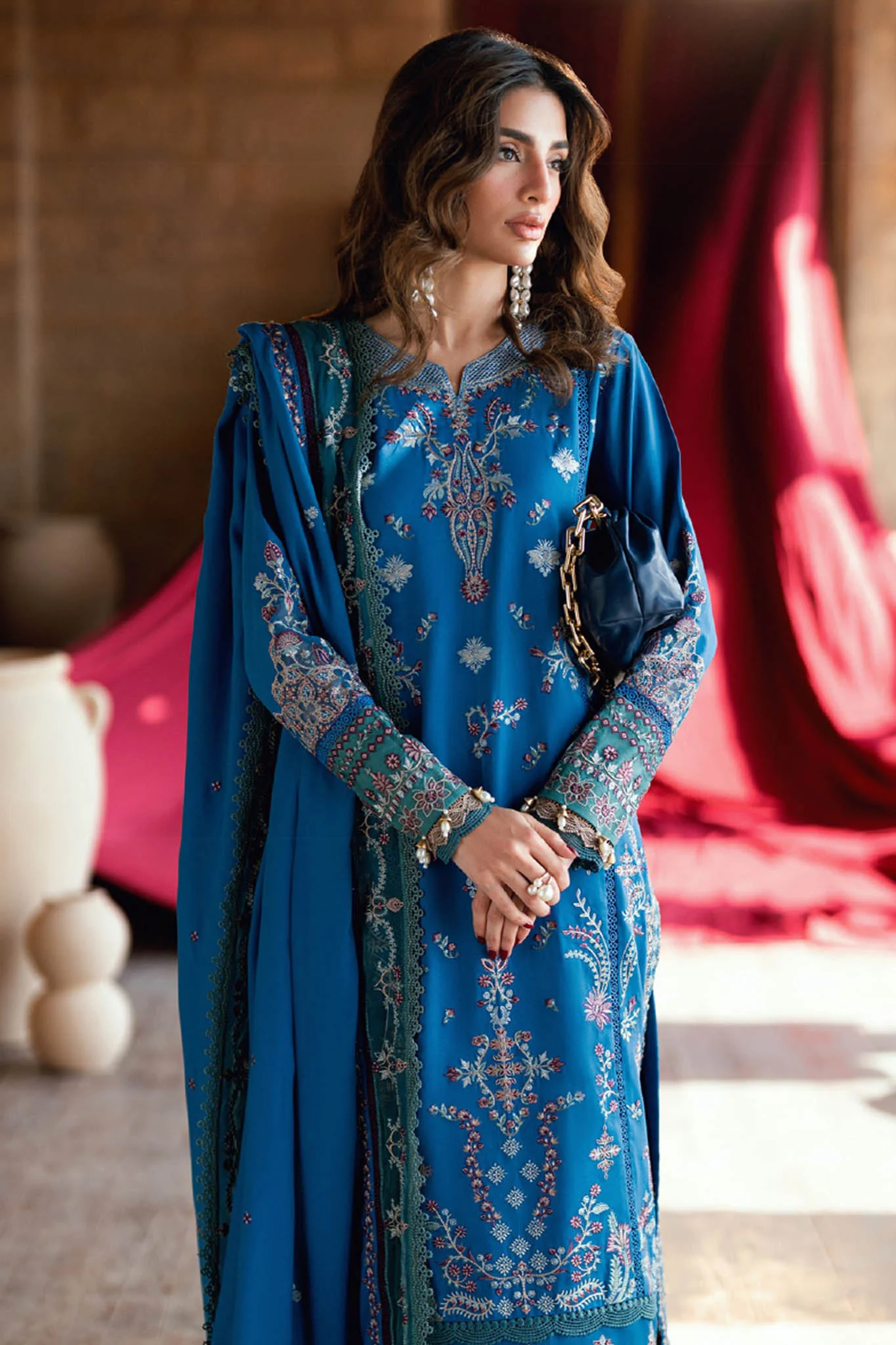 Shades of Winter By Florent Unstitched 3 Piece Marina Twill Suit-FL-3B - Image 2