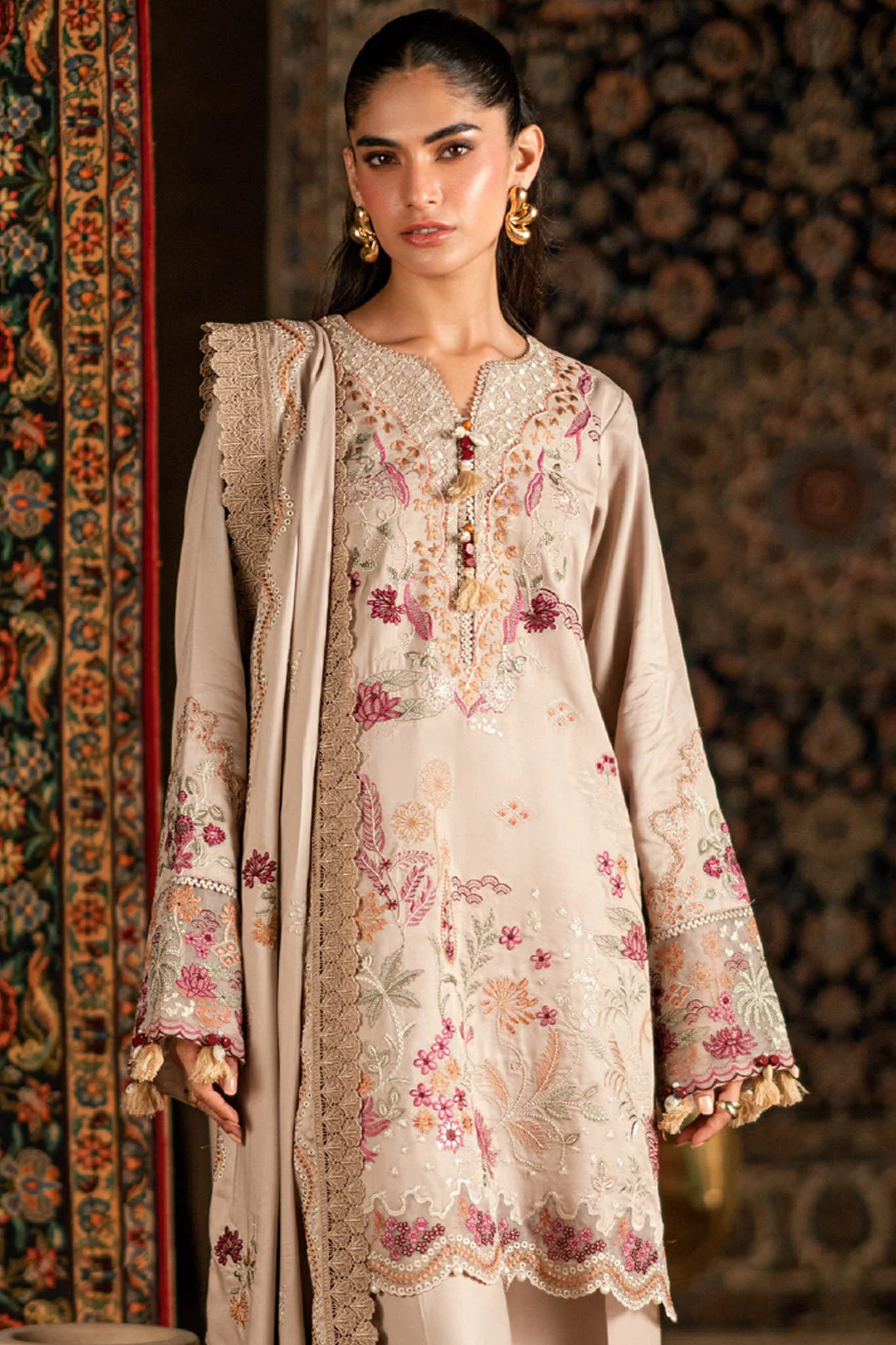 Shades of Winter By Florent Unstitched 3 Piece Marina Twill Suit-FL-4A - Image 2