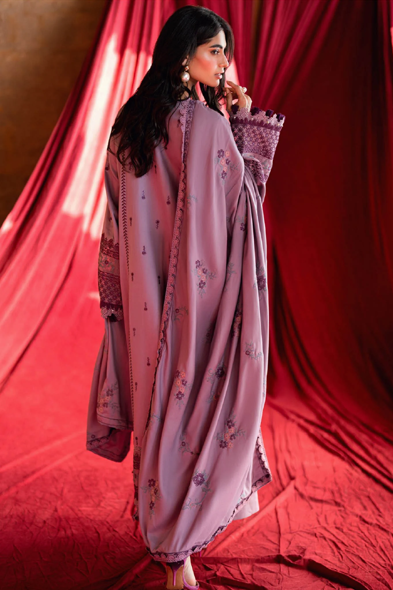 Shades of Winter By Florent Unstitched 3 Piece Marina Twill Suit-FL-5A - Image 3
