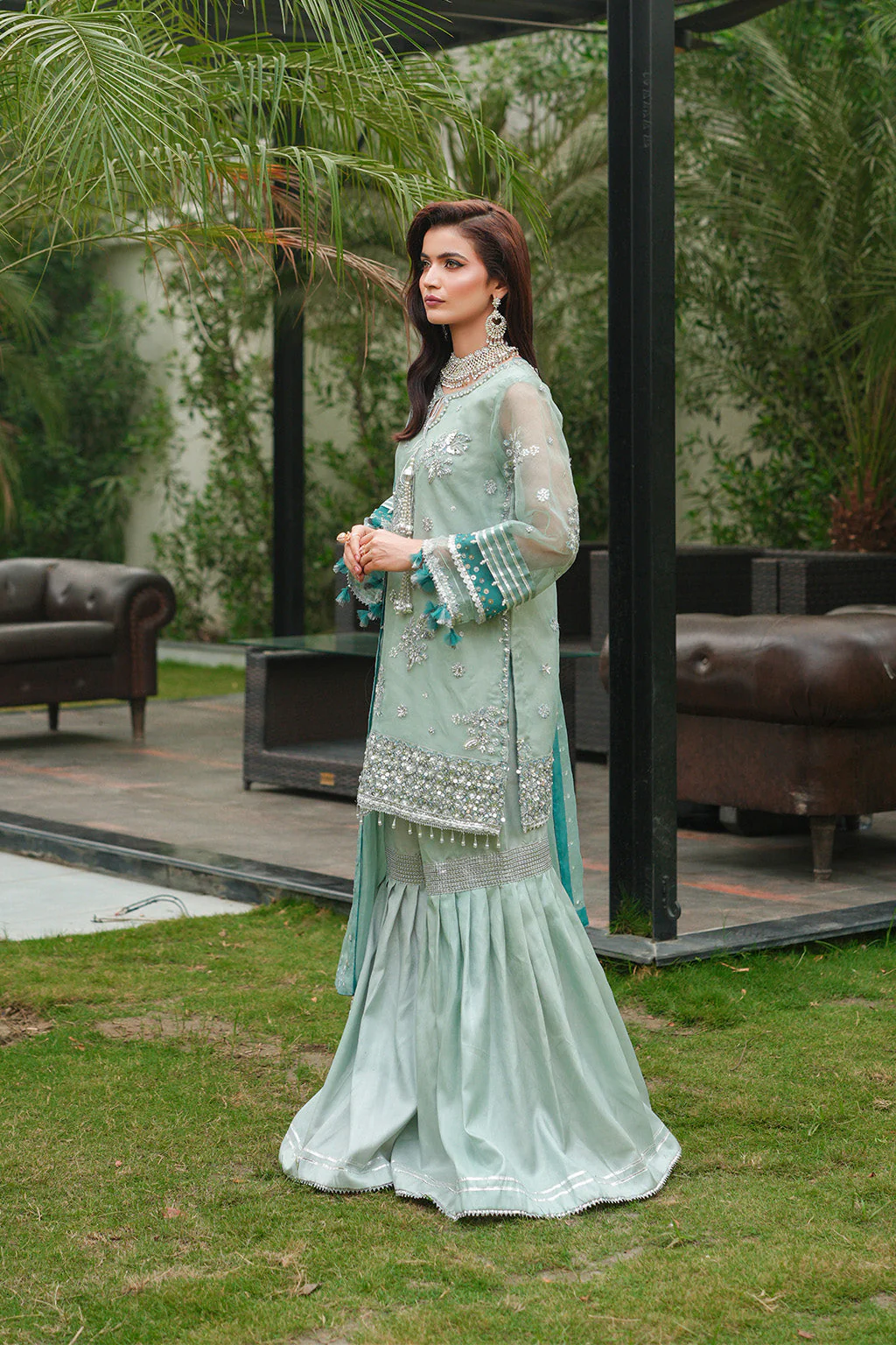Celebrations By Mehreen Hamza Unstitched 3 Piece Luxury Formals Suit-Sohana - Image 2