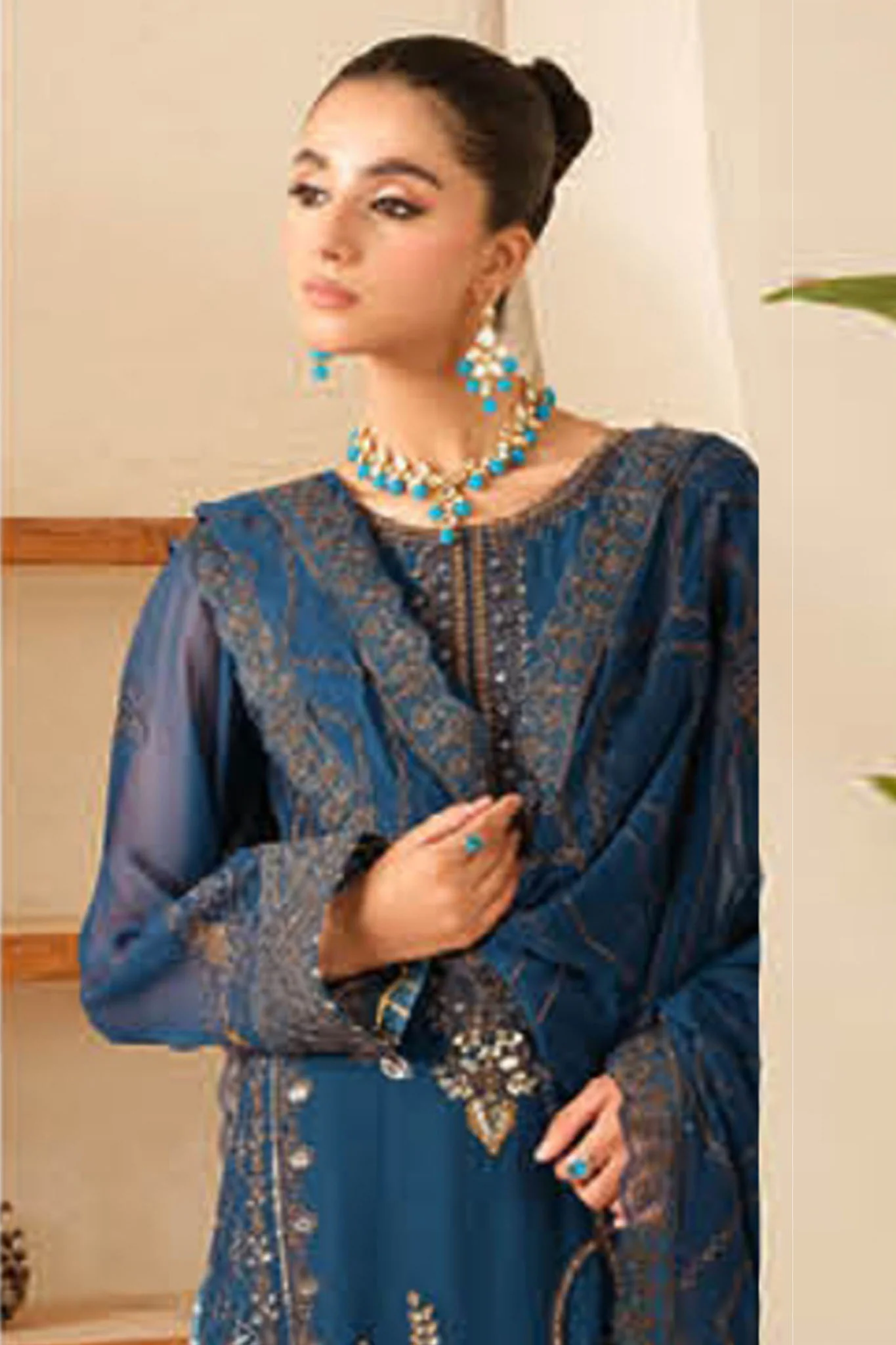Sonehri By Ramsha Unstitched 3 Piece Luxury Chiffon Vol-01 Collection-BB-101 - Image 2