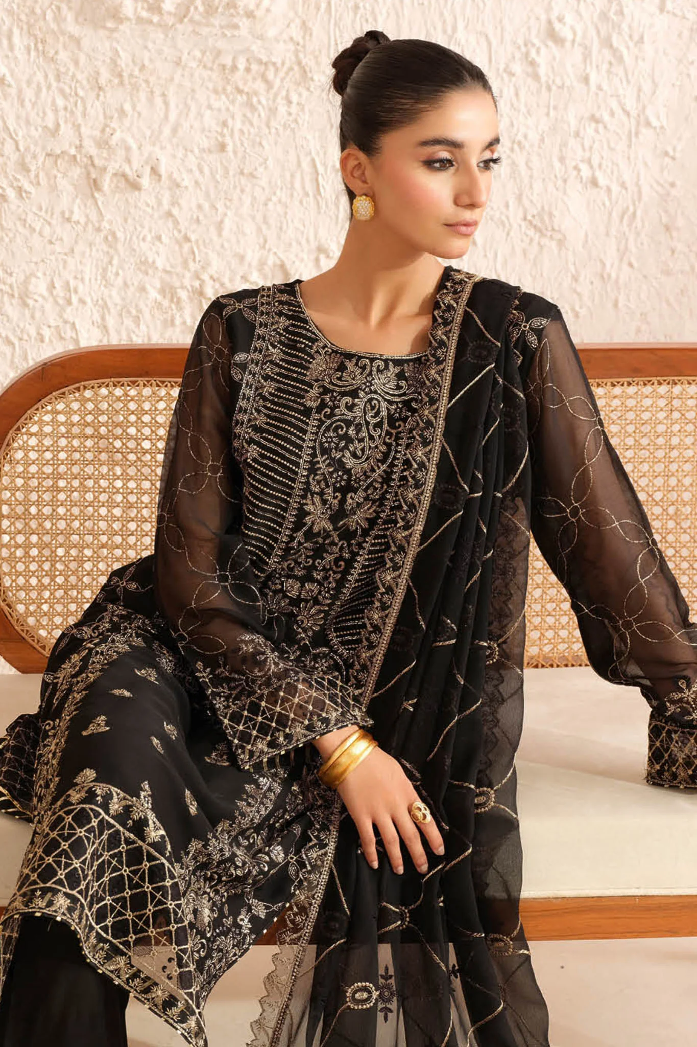 Sonehri By Ramsha Unstitched 3 Piece Luxury Chiffon Vol-01 Collection-BB-107 - Image 2