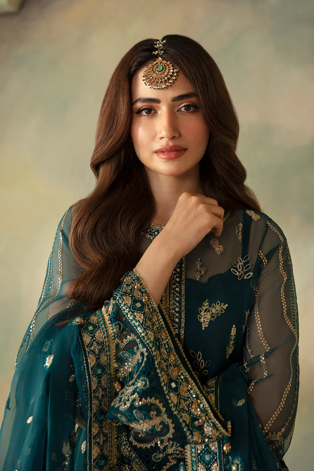Elena By Meeral Unstitched 3 Piece Wedding Formals Suit-Soraya - Image 3