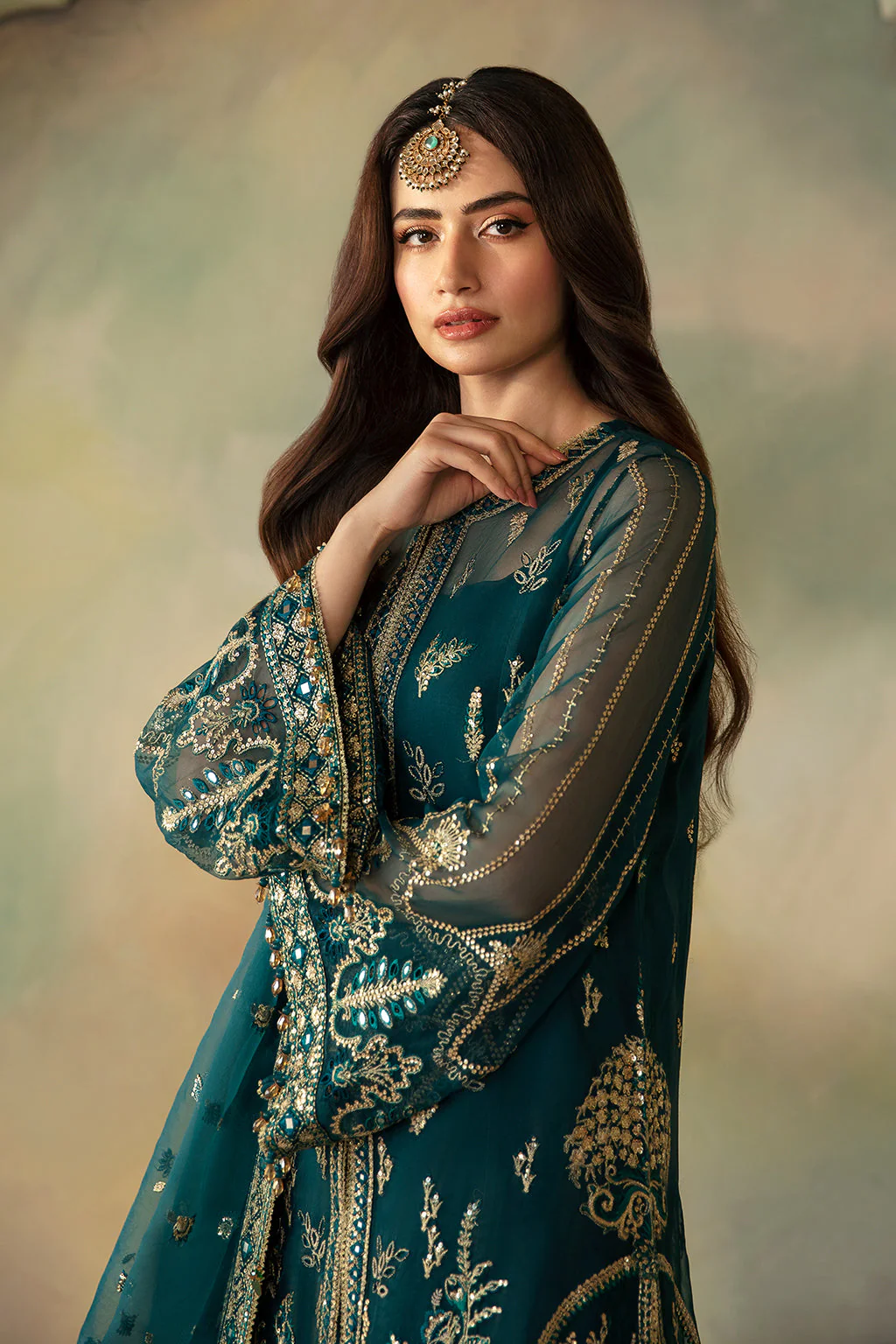 Elena By Meeral Unstitched 3 Piece Wedding Formals Suit-Soraya - Image 4