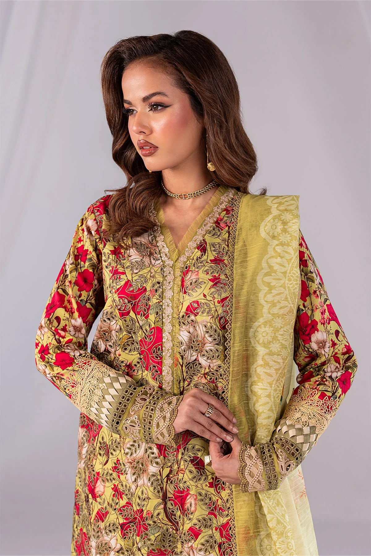 Noor By Imrozia Serene Stitched 3 Piece Summer Suit-SP-67 TAABIR - Image 4